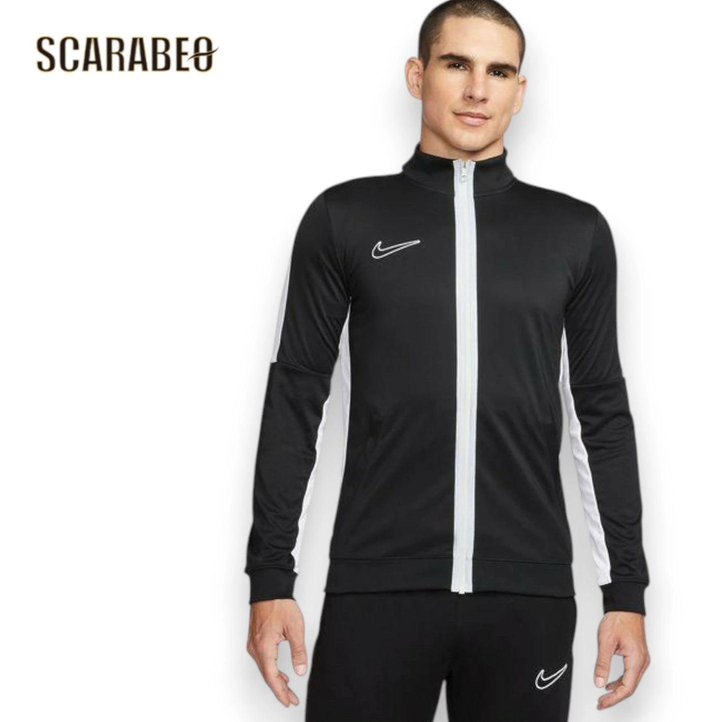 ナイキ NIKE メンズ サッカーウェア ピステトップ DF アカデミー トラックジャケット DR1681-010 Dri-FIT 吸汗速乾 ブラック ホワイト dr1681-010