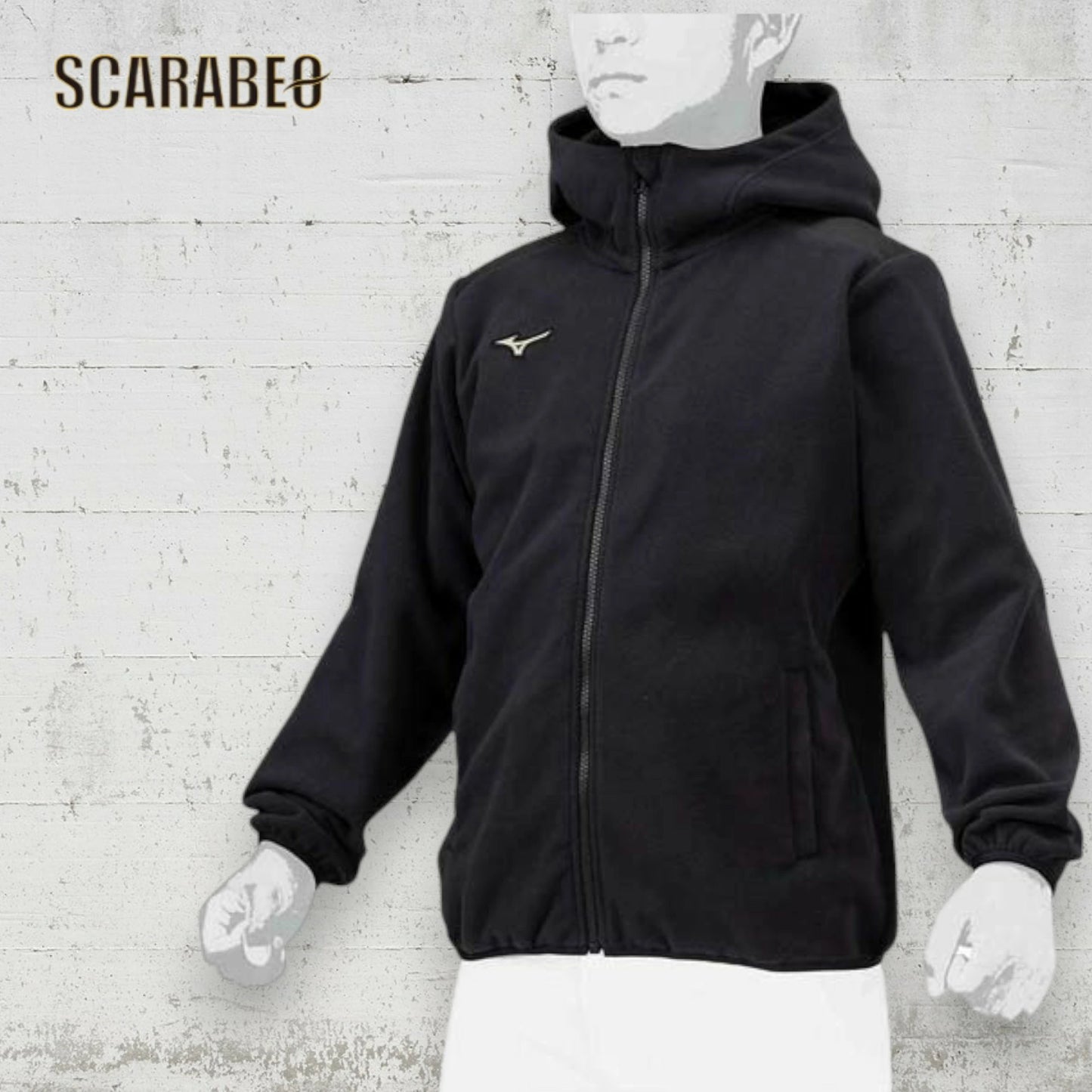 ミズノ MIZUNO ジュニア 野球 フリースパーカー グローバルエリート フリースフーディ 12JEBK89 防寒 厚手 長袖 フルジップ ブラック ネイビー 12jebk89