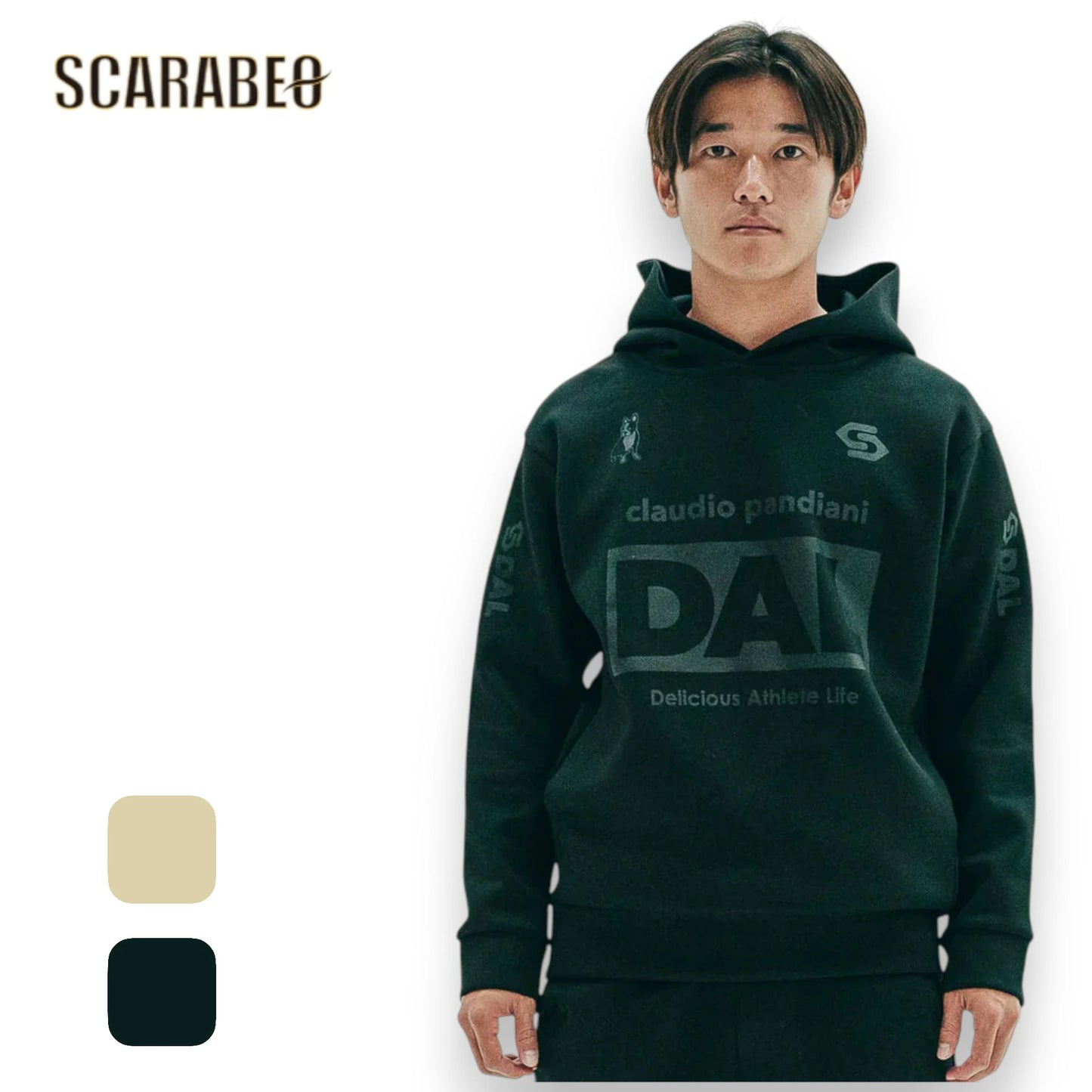 サッカージャンキー DAL ダンボールニットフーディー ブラック×ゴールド ブラック2 メンズ レディース 軽量 保温 ストレッチ シワになりにくい cp25d33v