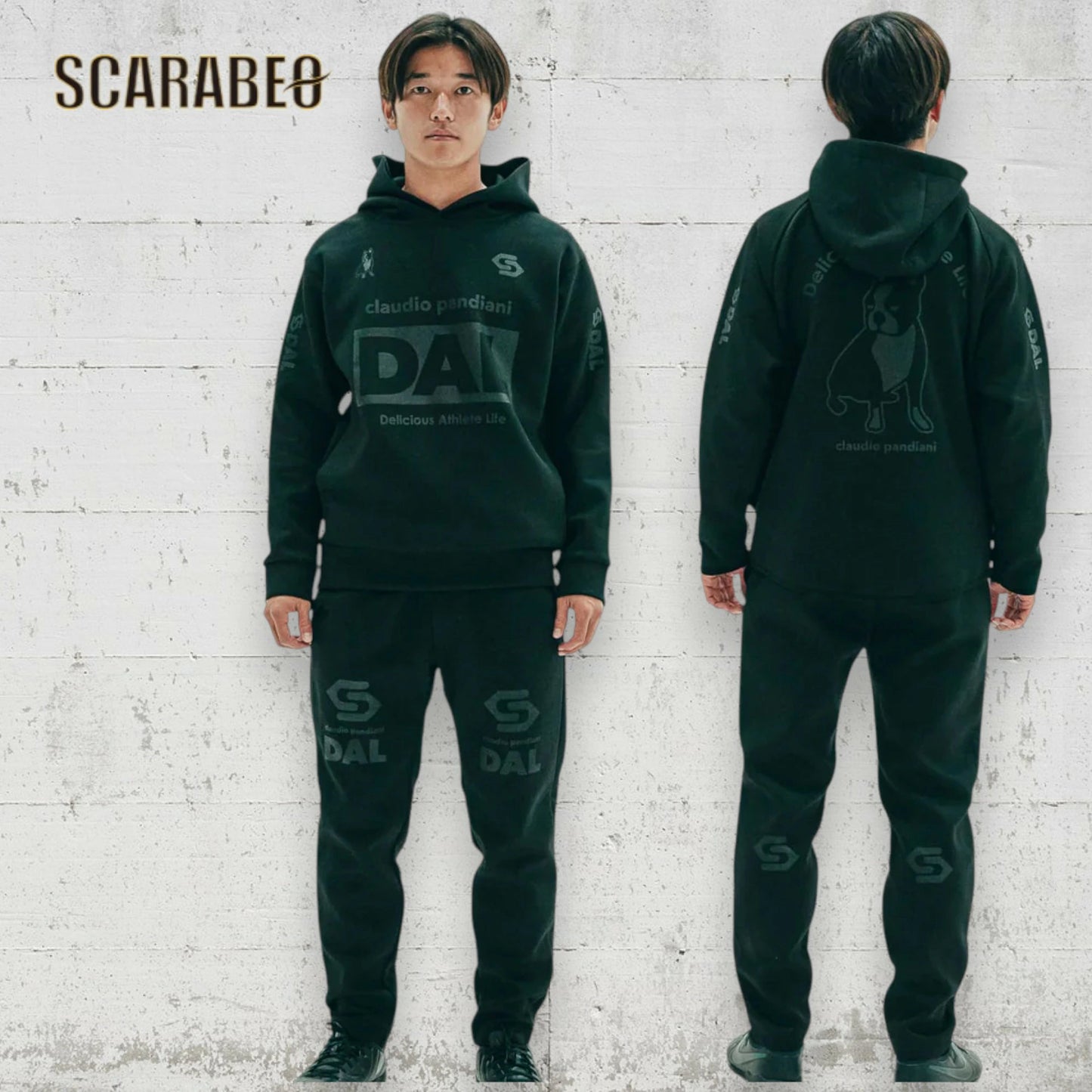 サッカージャンキー DAL ダンボールニットフーディー ブラック×ゴールド ブラック2 メンズ レディース 軽量 保温 ストレッチ シワになりにくい cp25d33v