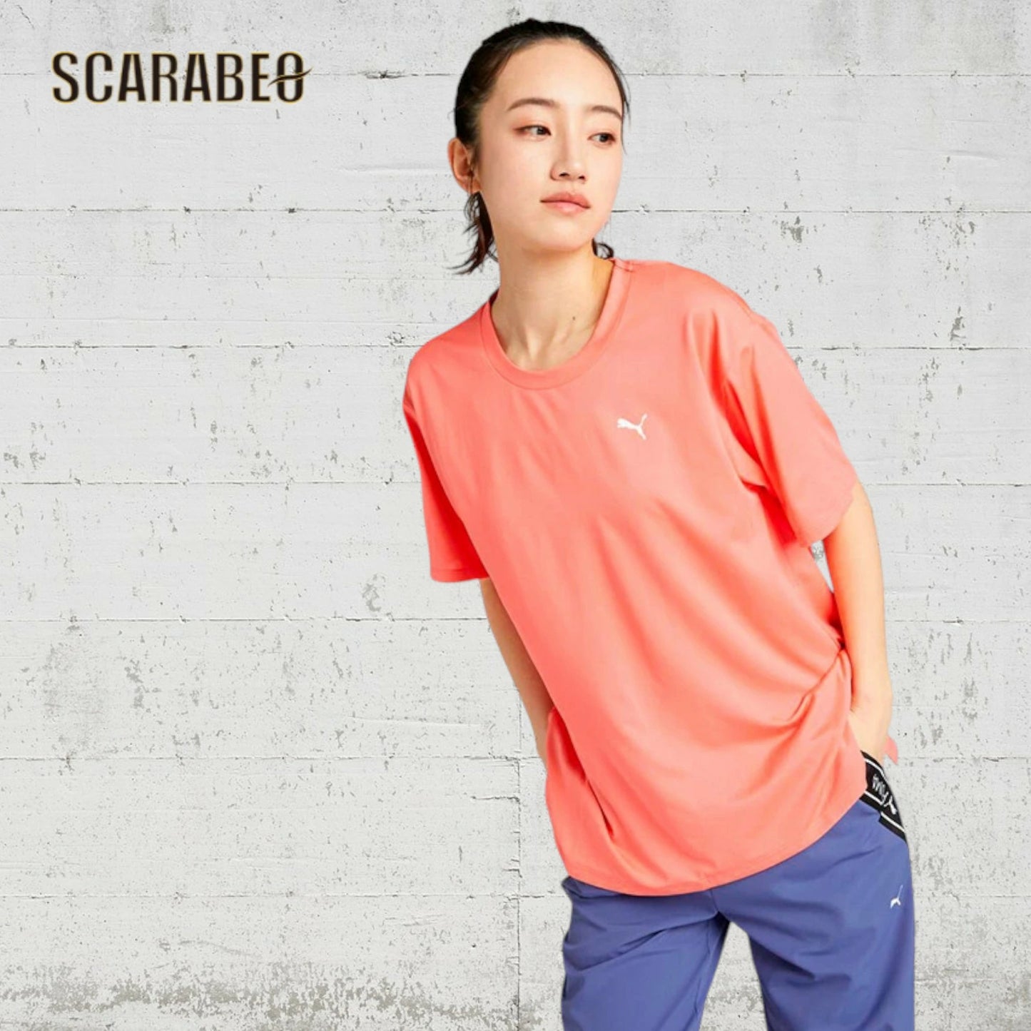 プーマ Tシャツ レディース 25SS ヨガ ランニング 半袖 PUMA 527034 吸汗 速乾 ドライ スポーツ ブランド ブラック ホワイト ピンク ゆったり 527034