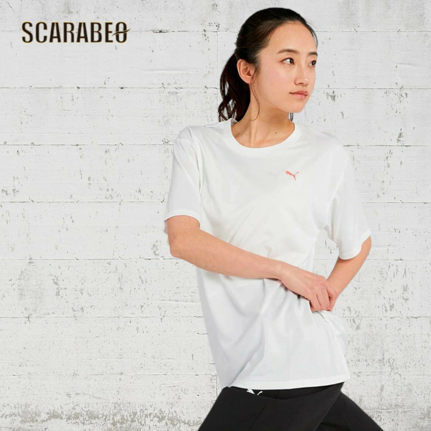 プーマ Tシャツ レディース 25SS ヨガ ランニング 半袖 PUMA 527034 吸汗 速乾 ドライ スポーツ ブランド ブラック ホワイト ピンク ゆったり 527034