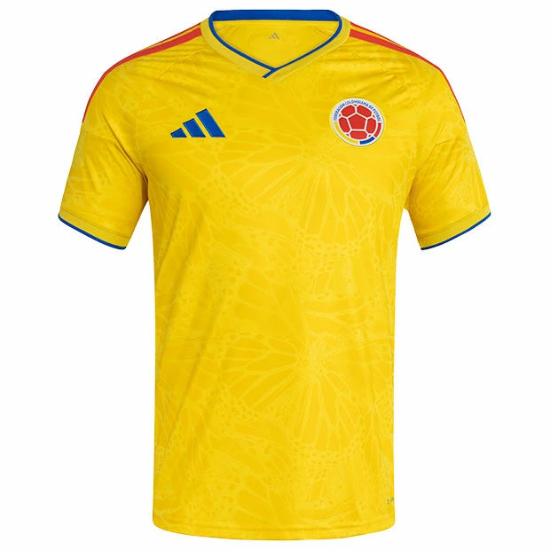 コロンビア代表 ユニフォーム 2026 ホーム 半袖 レプリカ 大人 メンズ サッカー adidas インパクトイエロー CLIMACOOL スリムフィット jvf24