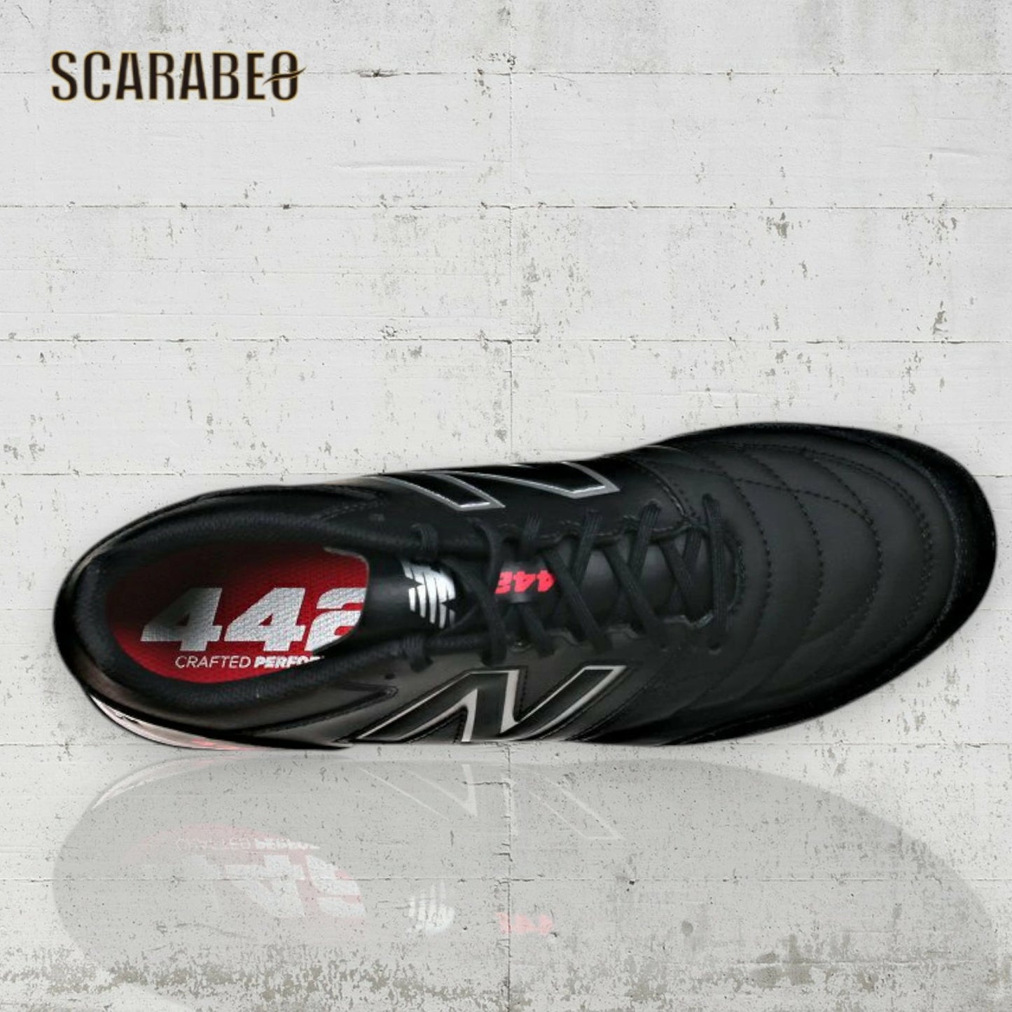 ニューバランス 442 v2 TEAM TF メンズ ターフ トレーニングシューズ 2E ブラック MS42TBK22E サッカー カーフレザー 耐久性 ms42tbk22e