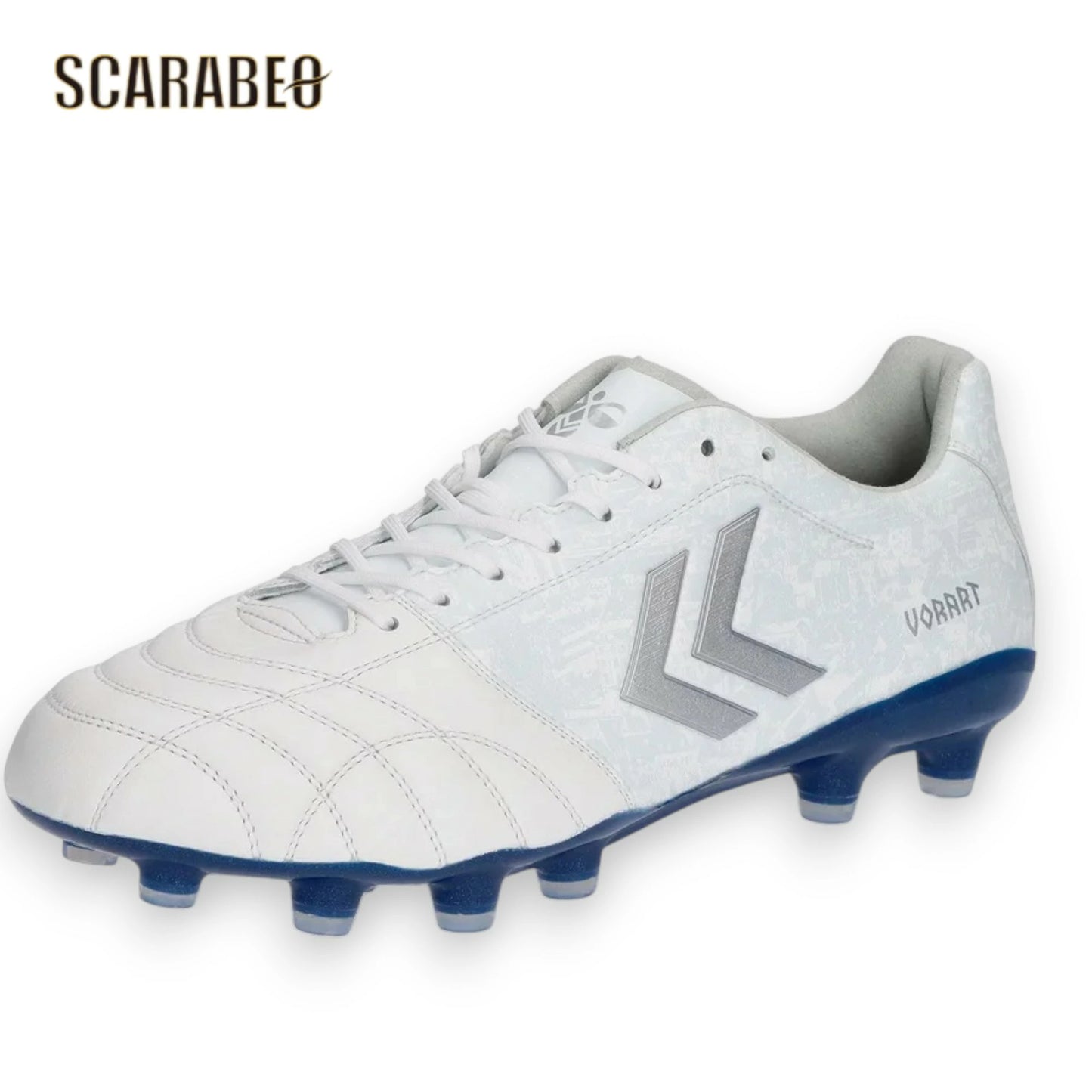 ヒュンメル ヴォラート 3 PRO SUPERWIDE LTD メンズ サッカースパイク ホワイト ネイビー HAS1248SW-1070 幅広 4E カンガルーレザー ナノフィットスキン has1248sw-1070