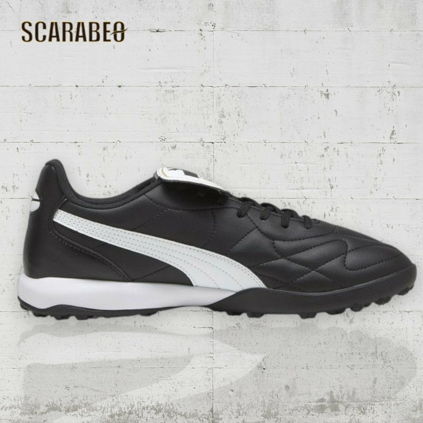 プーマ プーマキング トップ TT メンズ サッカースパイク 107417-01 土 人工芝 ブラック ホワイト ゴールド 107417-01