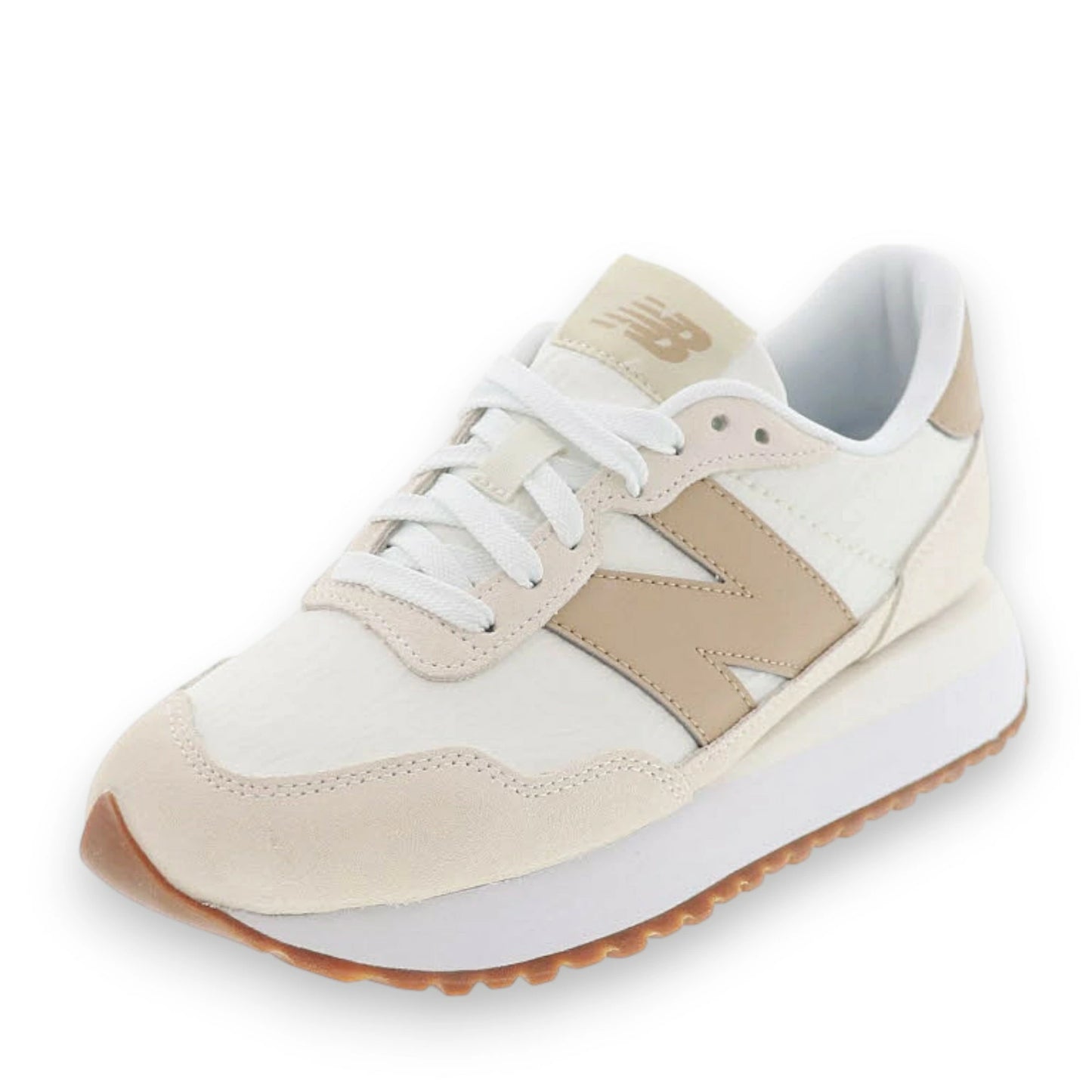 ニューバランス レディース スニーカー WS237 NB 靴 シューズ new balance ランニング ウォーキング 237 ビッグNロゴ スエード ナイロン Bワイズ ベージュ HTB 軽量 クッション性 ws237htbb