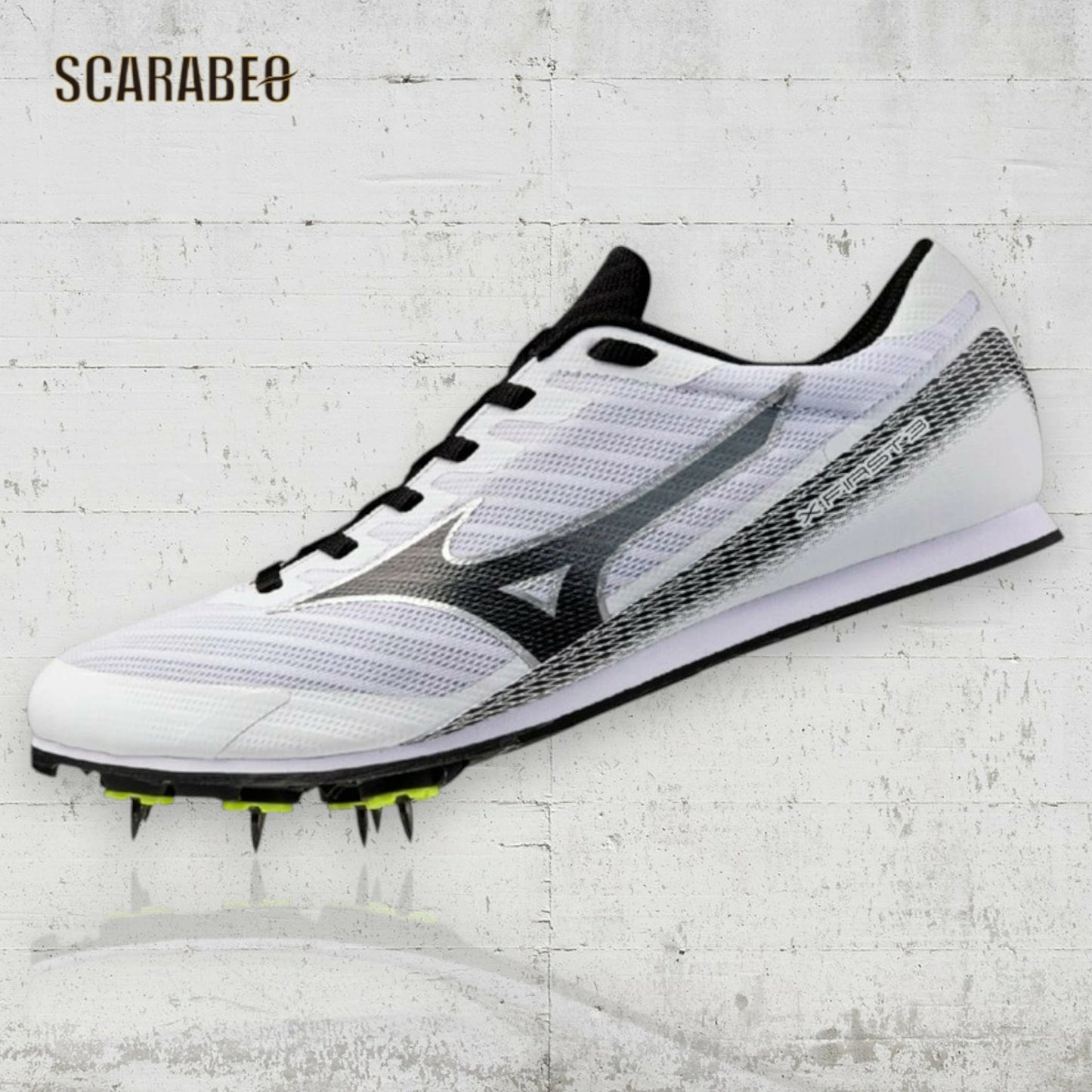 ミズノ 陸上スパイク エックスファースト3 U1GA258003 MIZUNO X FIRST 3 初心者用 短距離 中距離 長距離 走幅跳用 入門モデル 土トラック兼用 2E ホワイト×ブラック u1ga258003