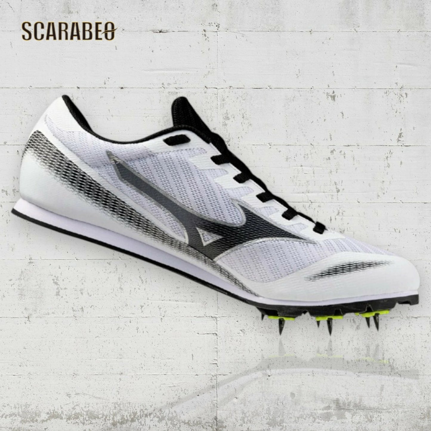 ミズノ 陸上スパイク エックスファースト3 U1GA258003 MIZUNO X FIRST 3 初心者用 短距離 中距離 長距離 走幅跳用 入門モデル 土トラック兼用 2E ホワイト×ブラック u1ga258003