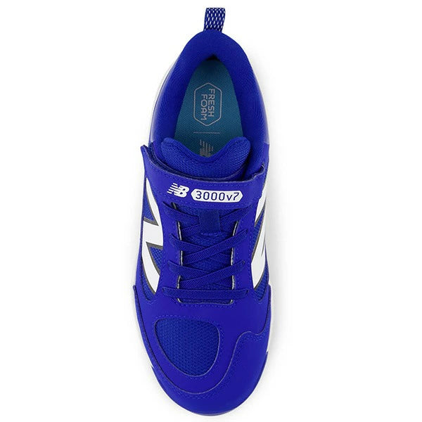 ニューバランス ジュニア トレーニングシューズ 3000v7 Youth Turf Trainer Blue with White 面ファスナー Synthetic Leather メッシュ NB New Balance jt3000b7