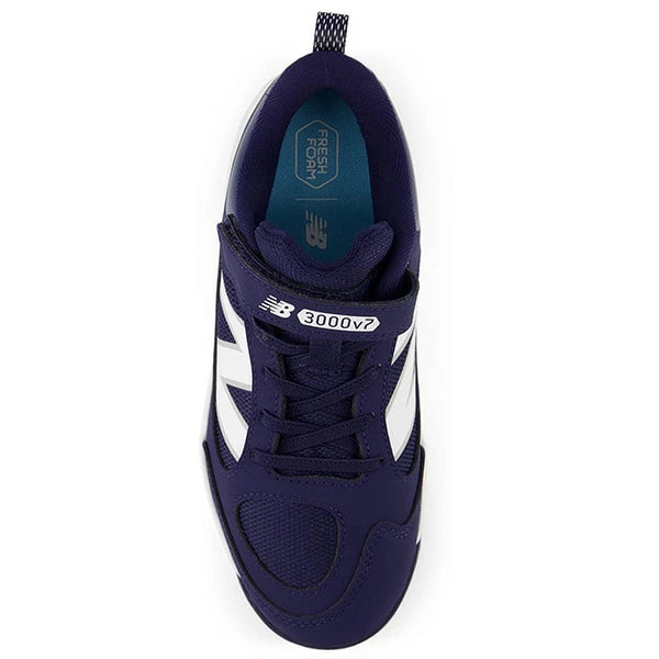 ニューバランス ジュニア トレーニングシューズ 3000v7 Youth Turf Trainer Navy with White 面ファスナー Synthetic Leather メッシュ NB New Balance jt3000n7