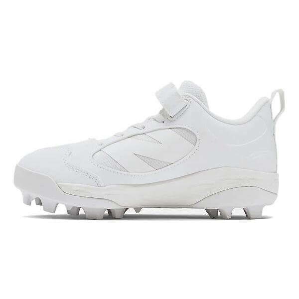 ニューバランス ジュニア 野球 スパイク 3000 V7 CLEATS JNR W 面ファスナー ラバースパイク 合成皮革/メッシュ White NB New Balance JA3000W7 ja3000w7