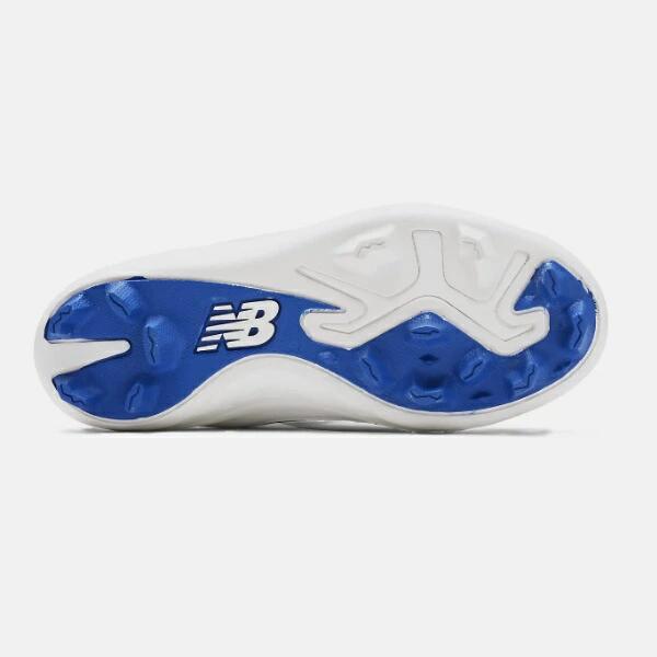 ニューバランス 野球 ジュニア スパイク 3000 V7 Cleats JNR 面ファスナー ラバースパイク White/Blue 合成皮革/メッシュ NB JA3000D7 ja3000d7