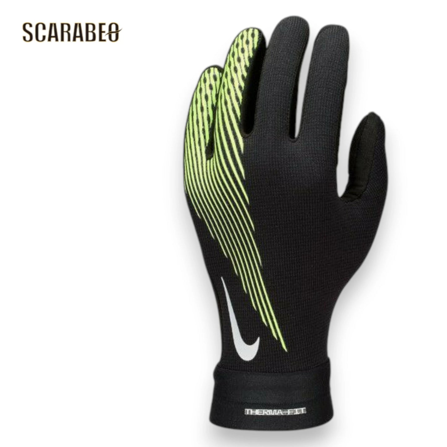 【ジュニア用】NIKE ナイキ YTH THERMA-FIT アカデミー グローブ HO24 ブラック/ボルト HF0547-010 サッカー 防寒 手袋 hf0547-010