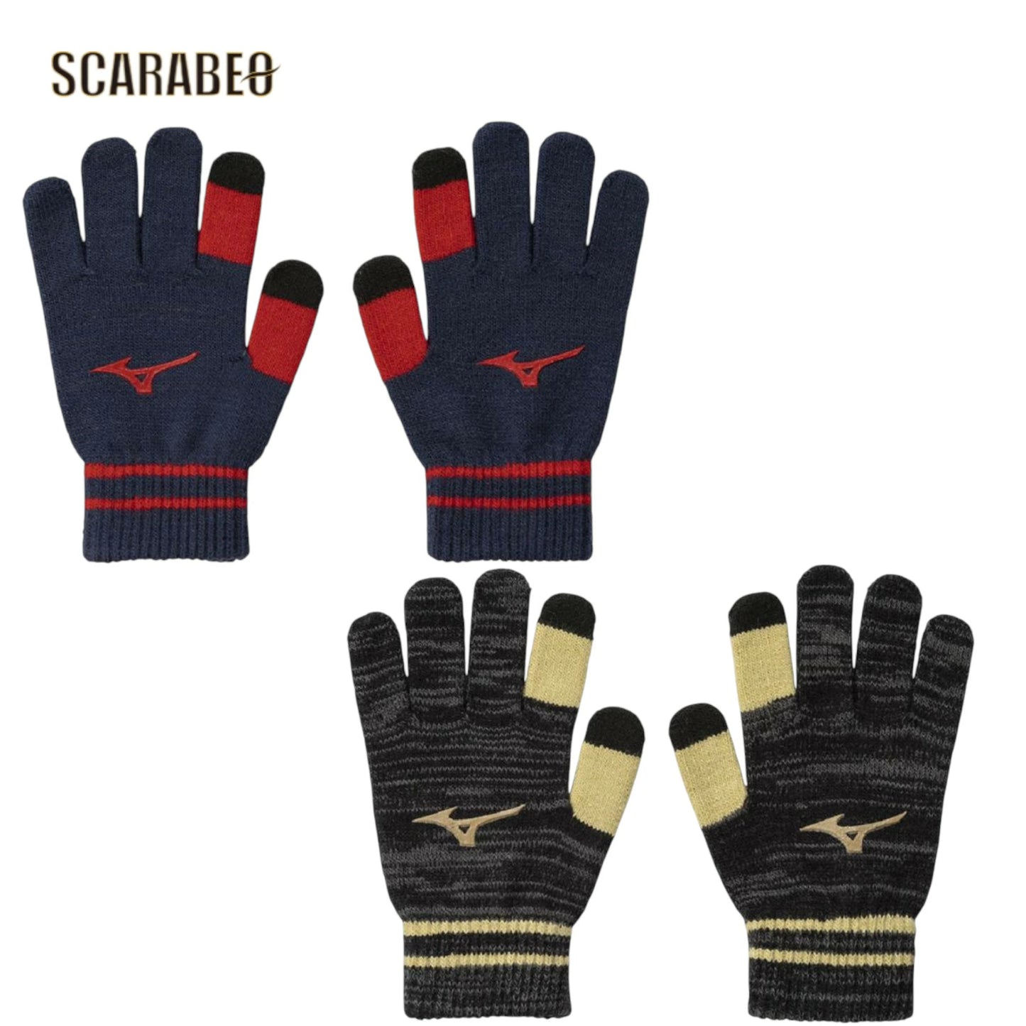 ミズノ 野球 手袋 ジュニア キッズ 防寒 ニットグローブ タッチパネル対応 滑り止め付き 12JYBA51 MIZUNO 子供用 冬用 12jyba51