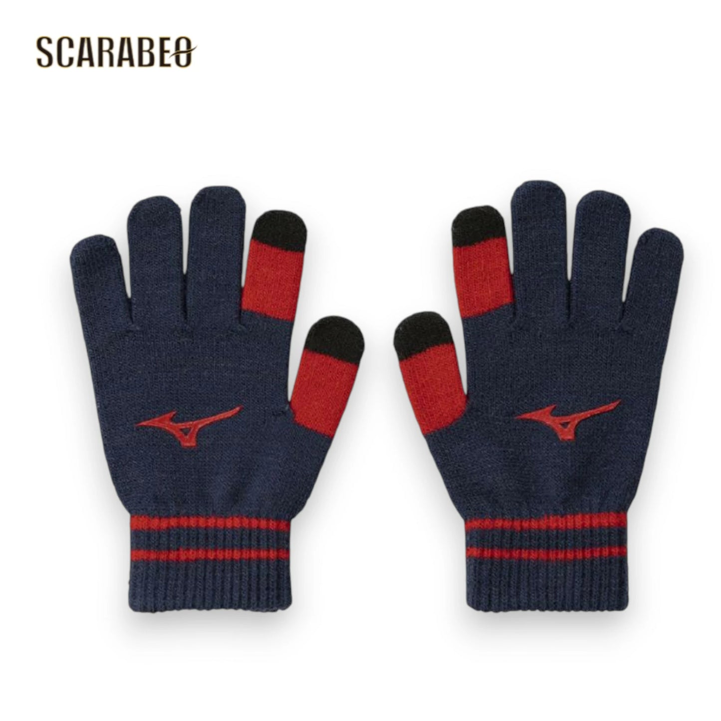 ミズノ 野球 手袋 ジュニア キッズ 防寒 ニットグローブ タッチパネル対応 滑り止め付き 12JYBA51 MIZUNO 子供用 冬用 12jyba51