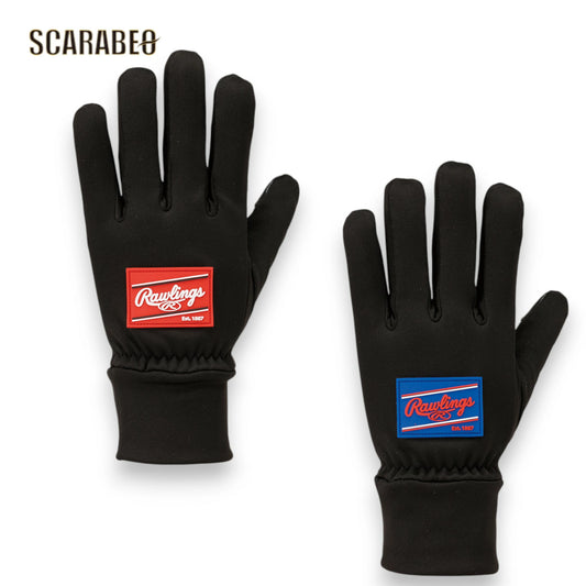 ローリングス ジュニア フリース手袋 防寒 グローブ スマホ対応 EAC14F06J 裏起毛 子供 キッズ 冬用 ブラック/レッド ブラック/ロイヤル eac14f06j