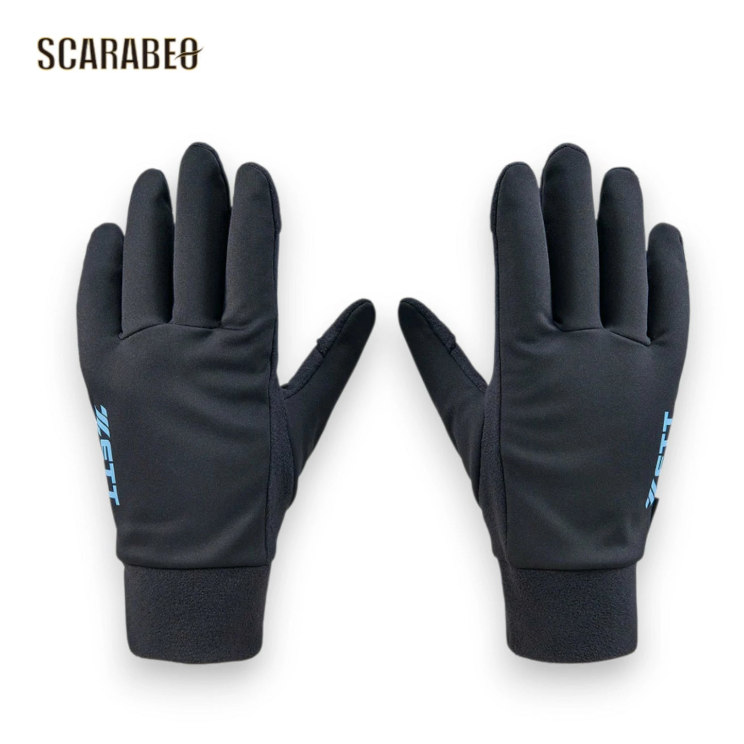 ZETT 防寒手袋 フリース 防風 指出し可能 メンズ BG51114B ブラック×ブルー ブラック×レッド ブラック×ゴールド bg51114b