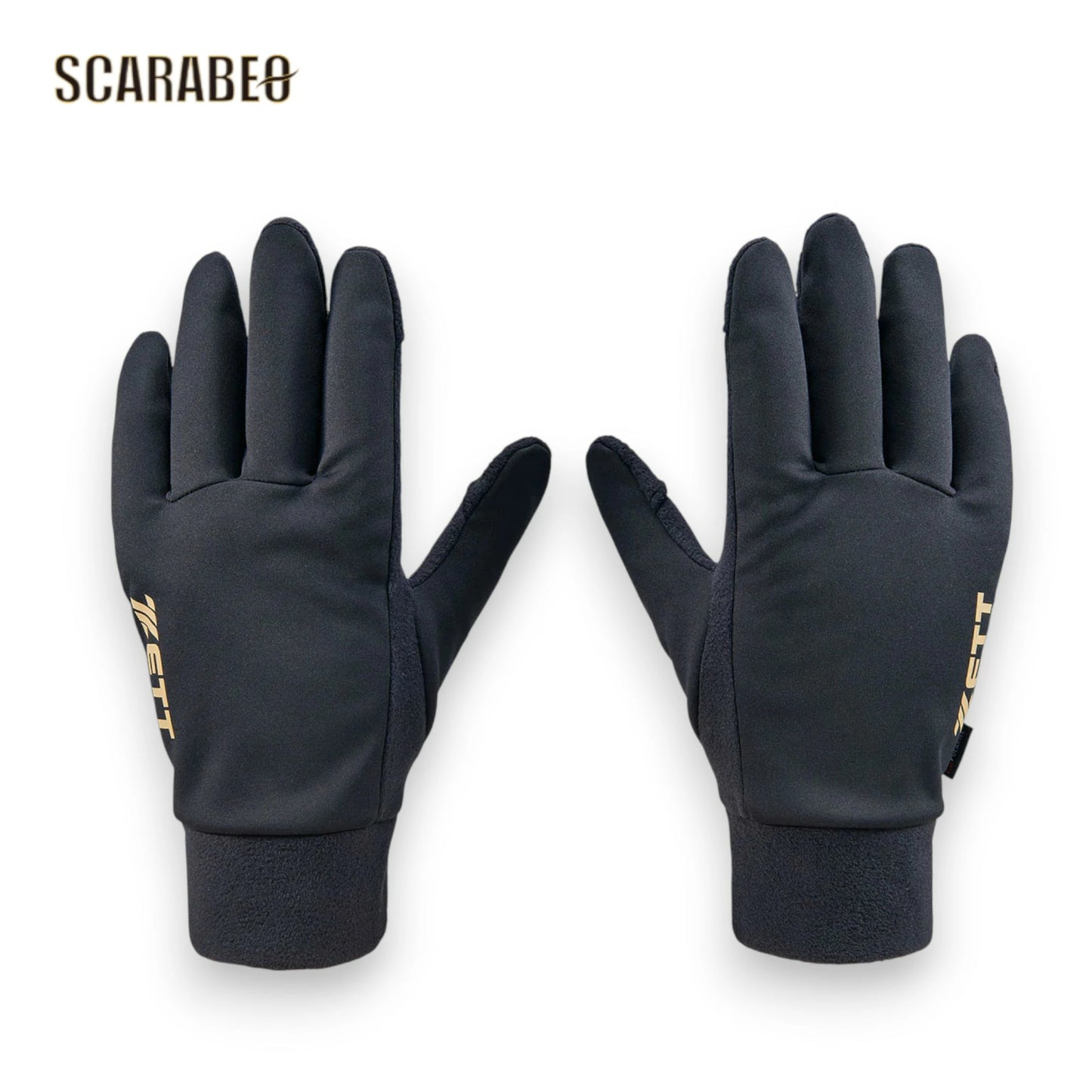 ZETT 防寒手袋 フリース 防風 指出し可能 メンズ BG51114B ブラック×ブルー ブラック×レッド ブラック×ゴールド bg51114b