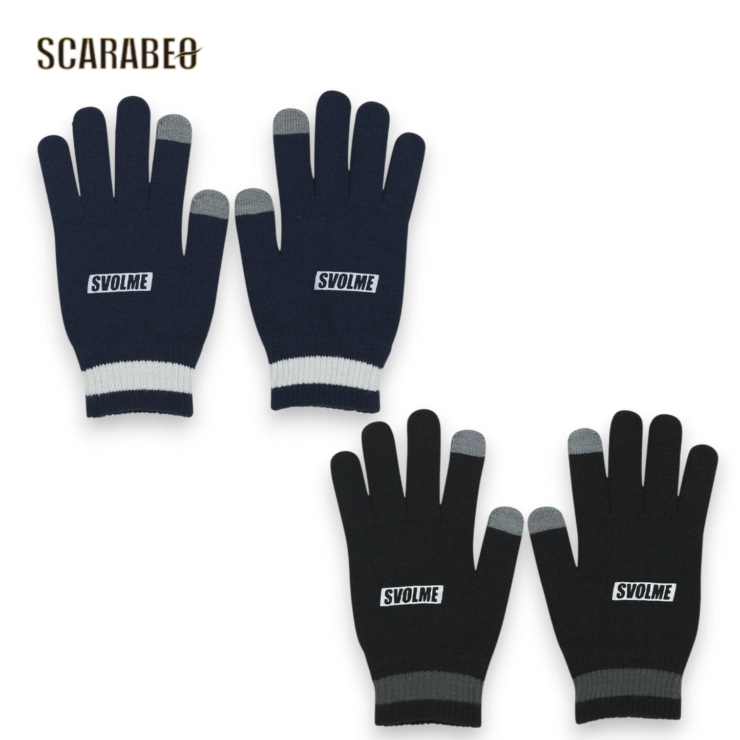 スボルメ ニットグローブ 手袋 フットサル サッカー 防寒 秋冬 メンズ レディース NAVY BLACK 32 10 SVOLME 1223-01229