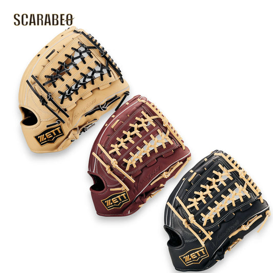 ゼット ZETT 野球 一般軟式グローブ メンズ オールラウンド ウイニングロードシリーズ 右投用 LH BRGB30680 ブラック×パステルブラウン(1932) パステルブラウン×ブラック(3219) 天然皮革 牛革 軟式グラブ 高耐久 M号ボール対応 brgb33520f