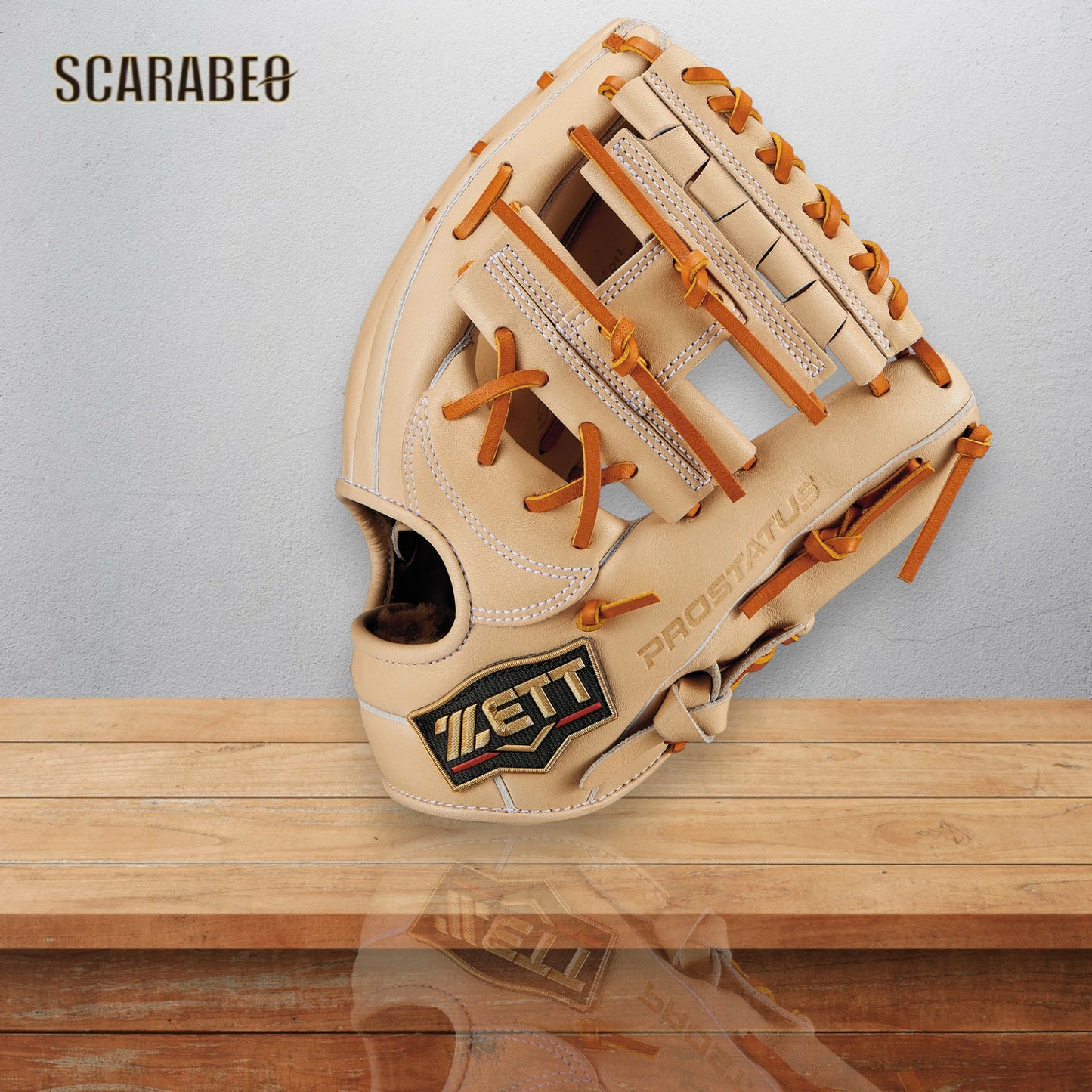 ゼット ZETT 軟式グローブ プロステイタスSEシリーズ 内野 二塁手 遊撃手 用 源田タイプ 右投用 BRGB565SG パステルブラウン×オークブラウン 天然皮革 牛革 軟式用 野球 野手用グラブ 小指2本入れ コンパクトポケット brgb565sg-3236