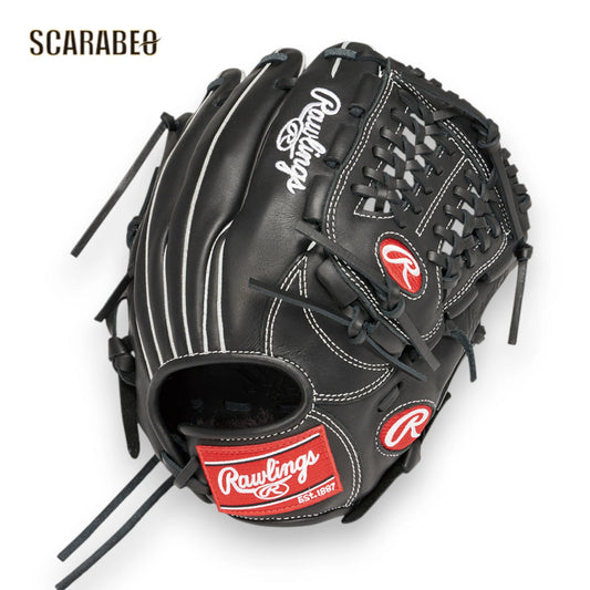 ローリングス ジュニア 軟式グローブ HYPER TECH R9 SERIES オールラウンド用 GJ4R9N6L1 右投用 左投用 Lサイズ 天然皮革 少年野球 柔らかい フィット感 痛くない ブラック gj4r9n6l1