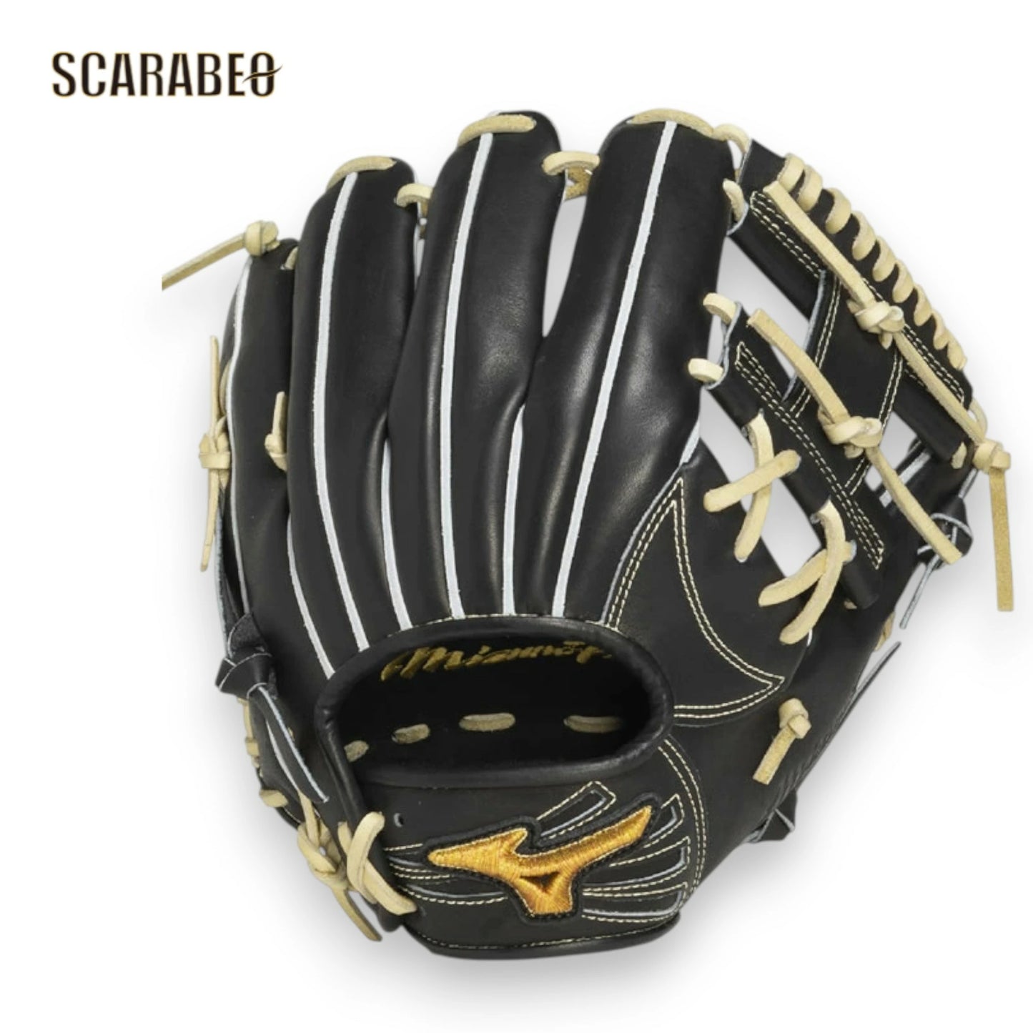 硬式グローブ ミズノプロ CRAFTED Edition 長岡型 サイズ10 内野手用 天然皮革 日本製 ブラック×ブロンド MIZUNO プロモデル 1ajgh3304-0980