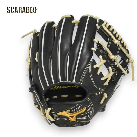 硬式グローブ ミズノプロ CRAFTED Edition 長岡型 サイズ10 内野手用 天然皮革 日本製 ブラック×ブロンド MIZUNO プロモデル 1ajgh3304-0980