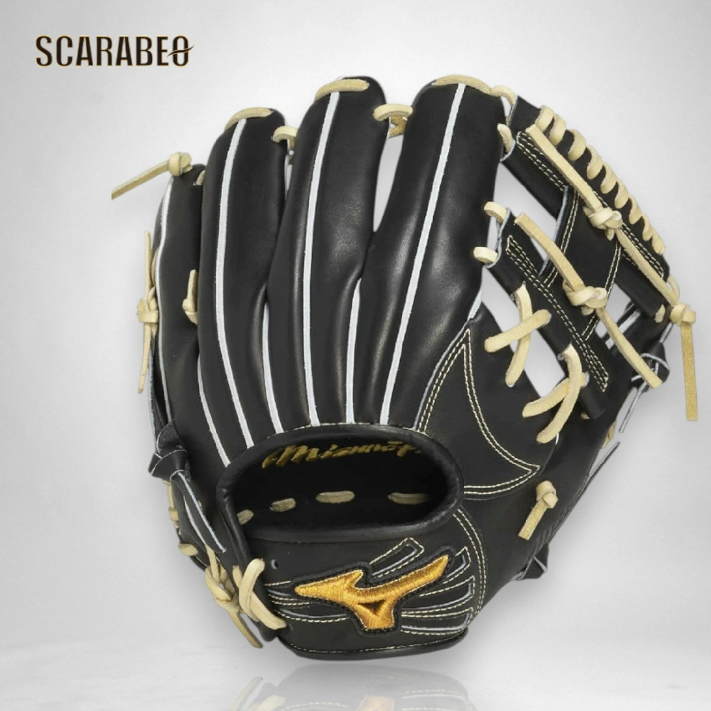 硬式グローブ ミズノプロ CRAFTED Edition 長岡型 サイズ10 内野手用 天然皮革 日本製 ブラック×ブロンド MIZUNO プロモデル 1ajgh3304-0980