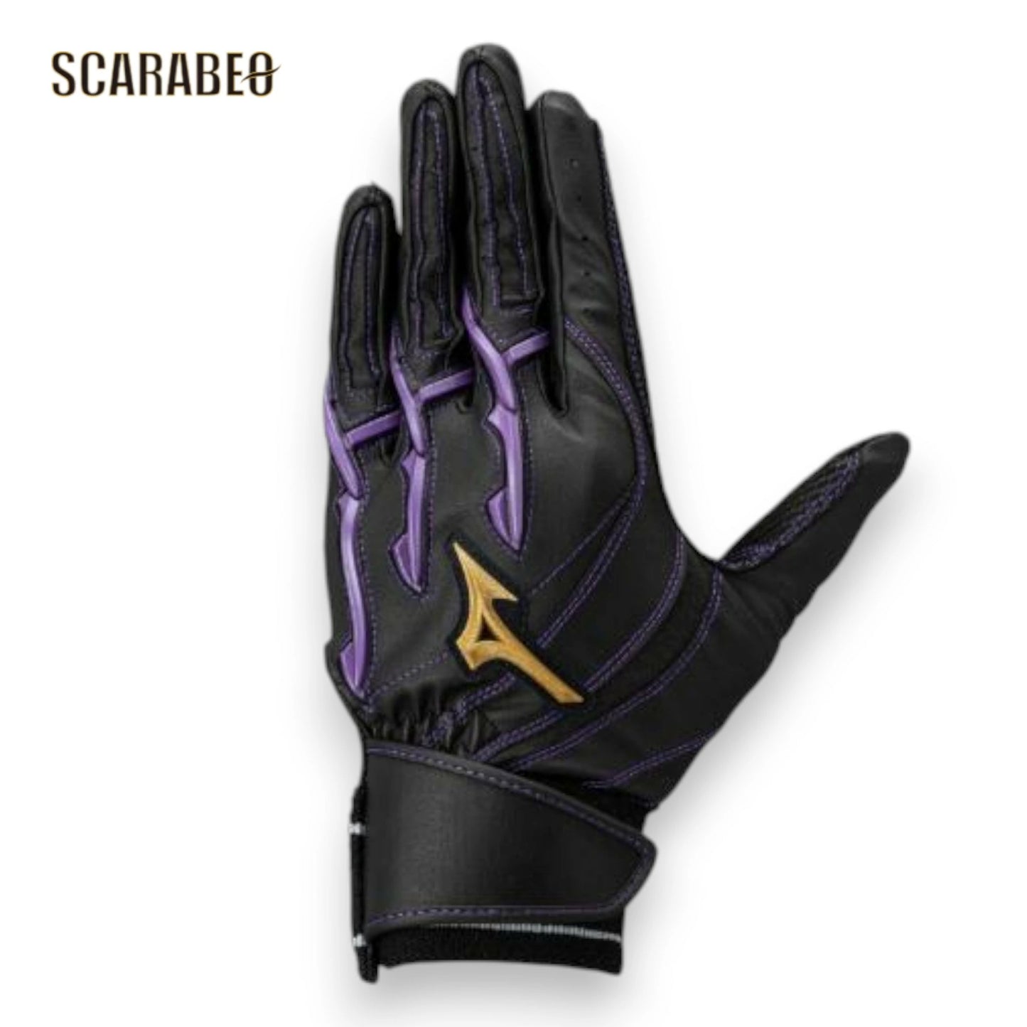 ミズノ 野球 グローブ 両手用 ミズノプロ シリコンパワーアークI＋ ブラック×パープル 打撃用 手袋 高性能 MIZUNO 限定カラー 1ejea85067