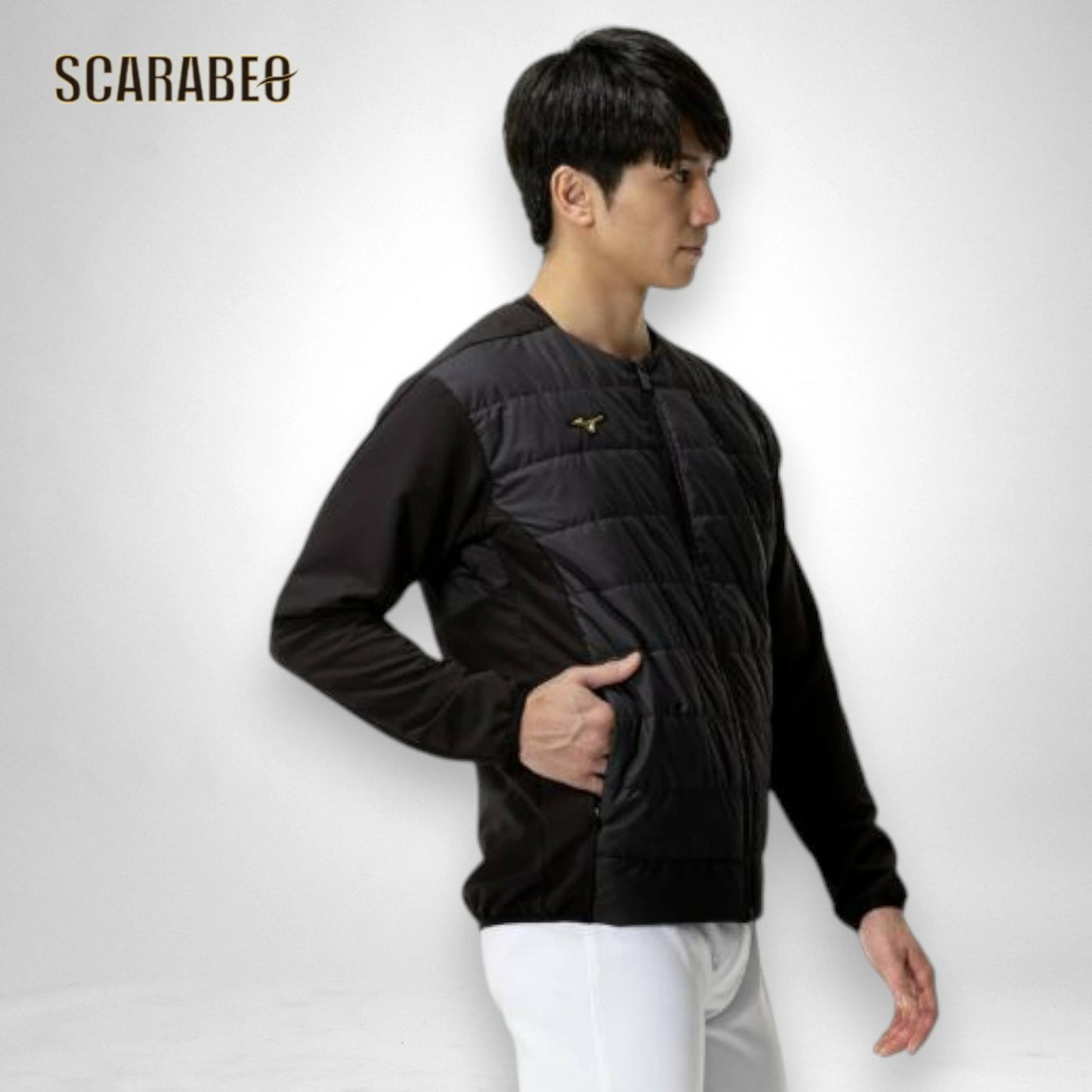 ミズノプロ ミドラージャケット ブラック テックフィルブレスサーモ 保温 吸湿発熱 ユニセックス 防寒 ストレッチ トレーニングウェア 野球 冬用 Mizuno Pro 12jecv7309