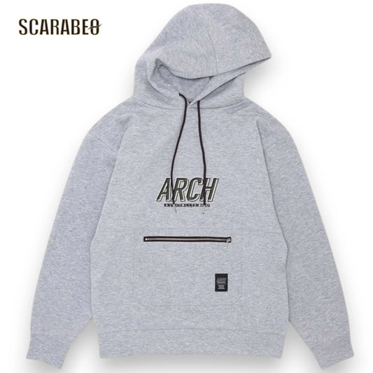 Arch アーチ shade logo スウェット プルオーバーパーカー グレー バスケットボール アウター メンズ レディース バスケウェア パーカ t725-107