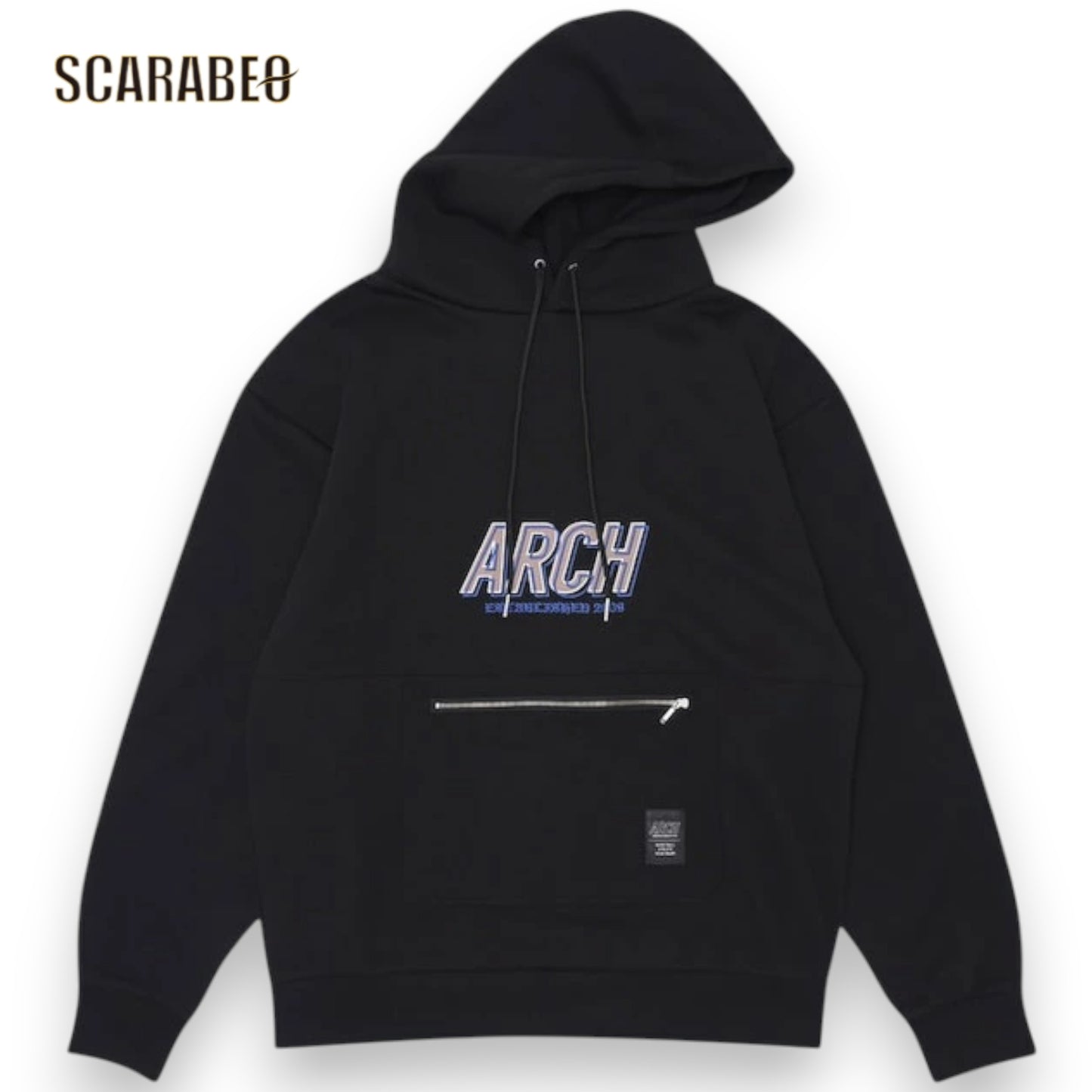 Arch アーチ shade logo スウェット プルオーバーパーカー ブラック バスケットボール アウター メンズ レディース バスケウェア パーカ t725-108
