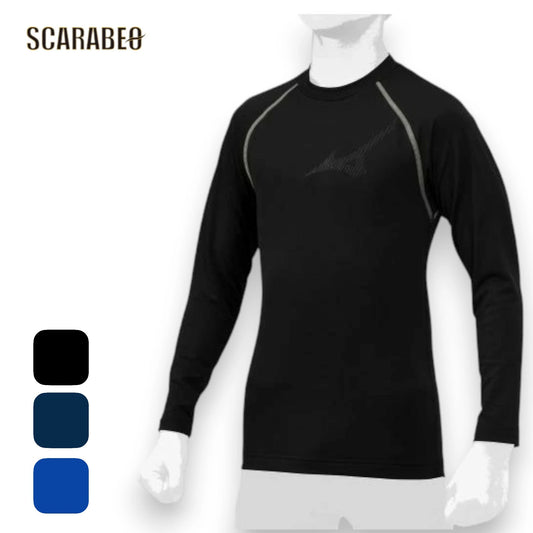 ミズノ 裏起毛アンダー ローネック 長袖 ジュニア 野球 アンダーシャツ 保温 抗菌防臭 130 140 150 160 ブラック ネイビー パステルネイビー 12ja2p88