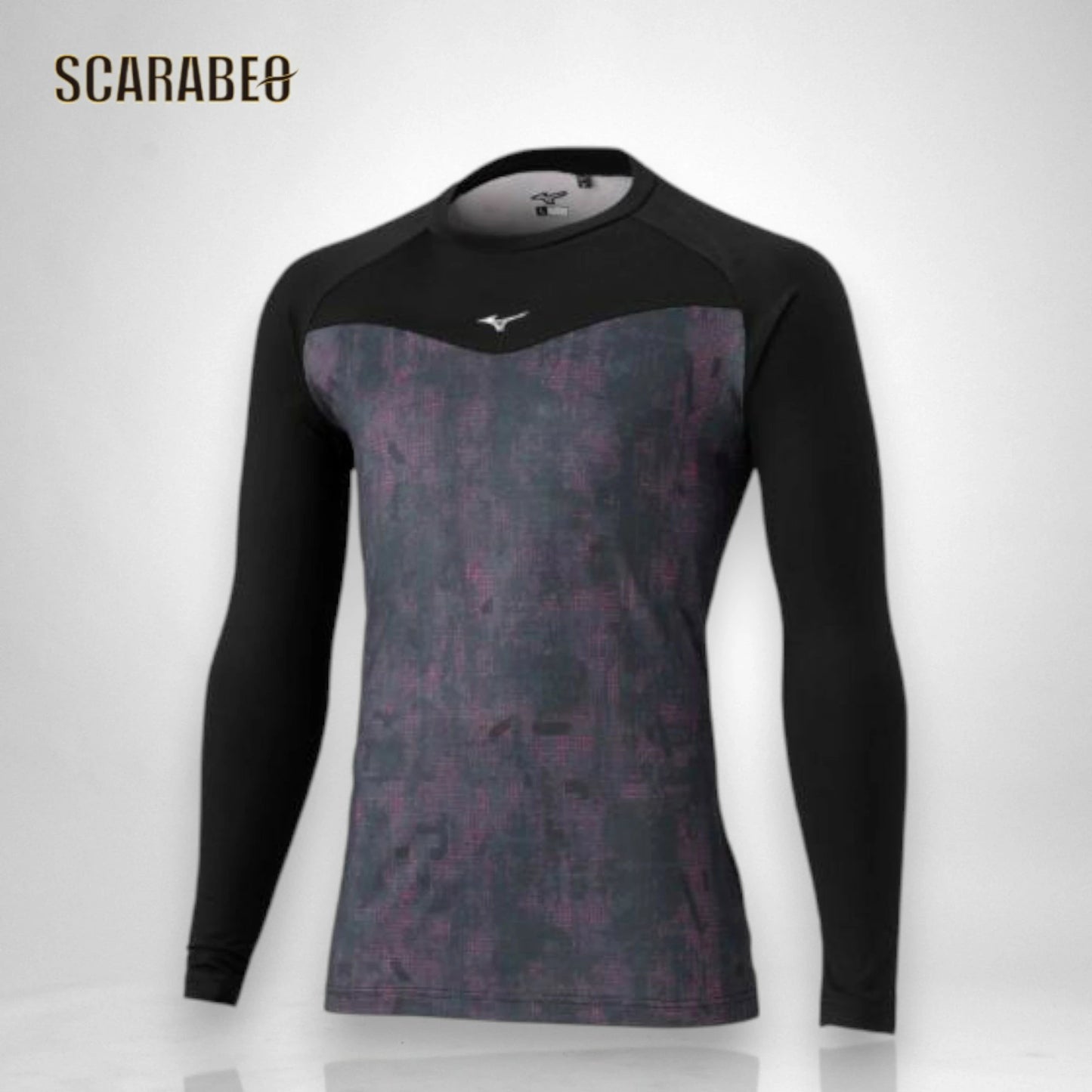 ミズノ 裏起毛グラフィックアンダーシャツ ローネック 長袖 ユニセックス 12JACP86 保温 ストレッチ 野球 トレーニング ブラック ネイビー レッド 12jacp86