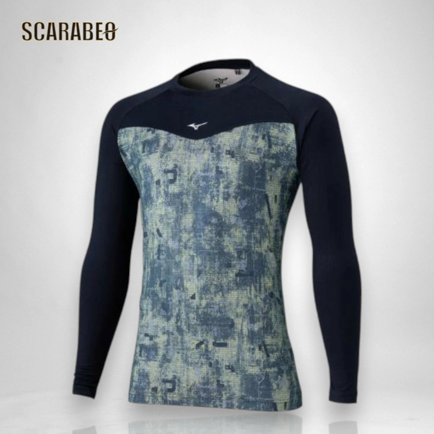 ミズノ 裏起毛グラフィックアンダーシャツ ローネック 長袖 ユニセックス 12JACP86 保温 ストレッチ 野球 トレーニング ブラック ネイビー レッド 12jacp86