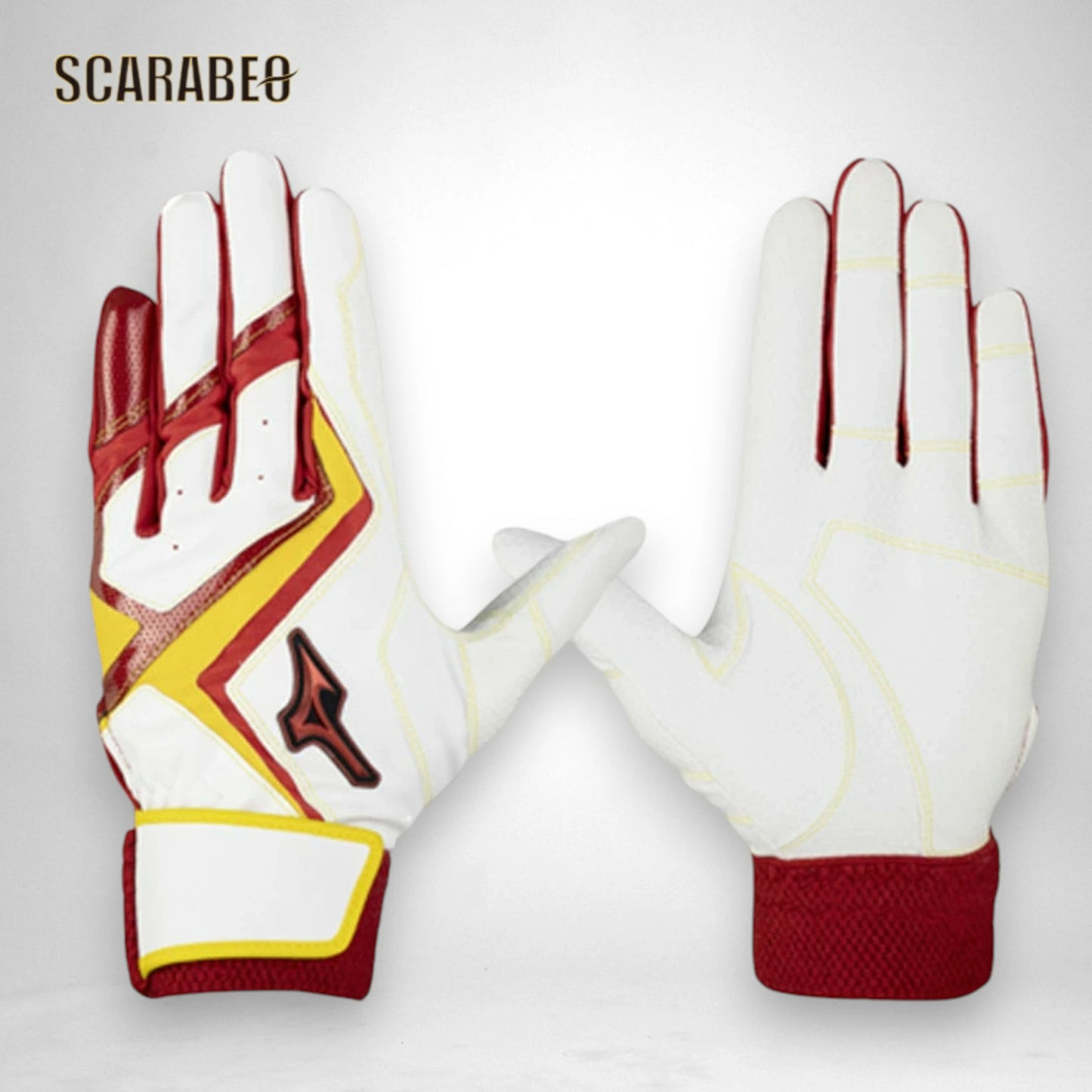 ミズノ バッティンググローブ ウィルドライブ レッド 両手用 ジュニア 野球 バッティング手袋 高グリップ 25AW限定カラー 1EJEY563 1ejey563