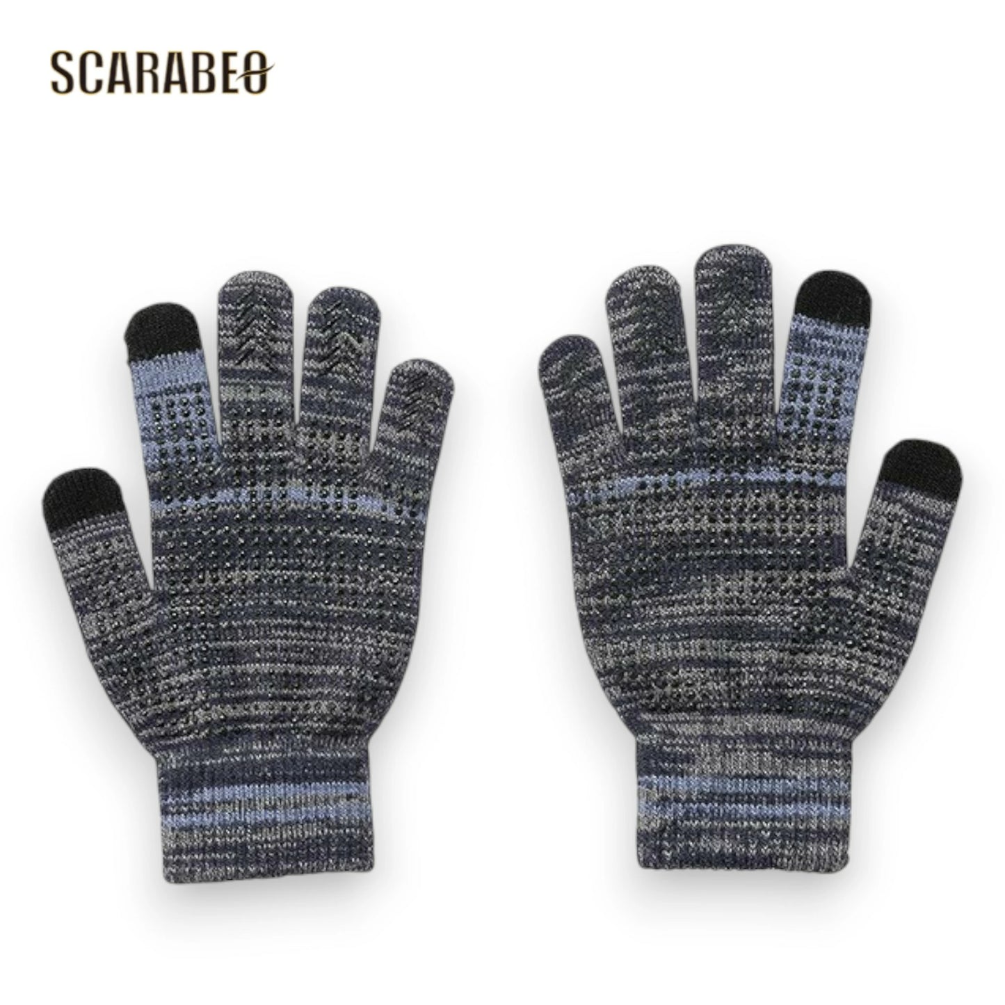 ミズノ ニット手袋 タッチパネル対応 手袋 メンズ レディース 防寒 すべり止め付 スマホ対応 ユニセックス ブラック ネイビー 12jyca50