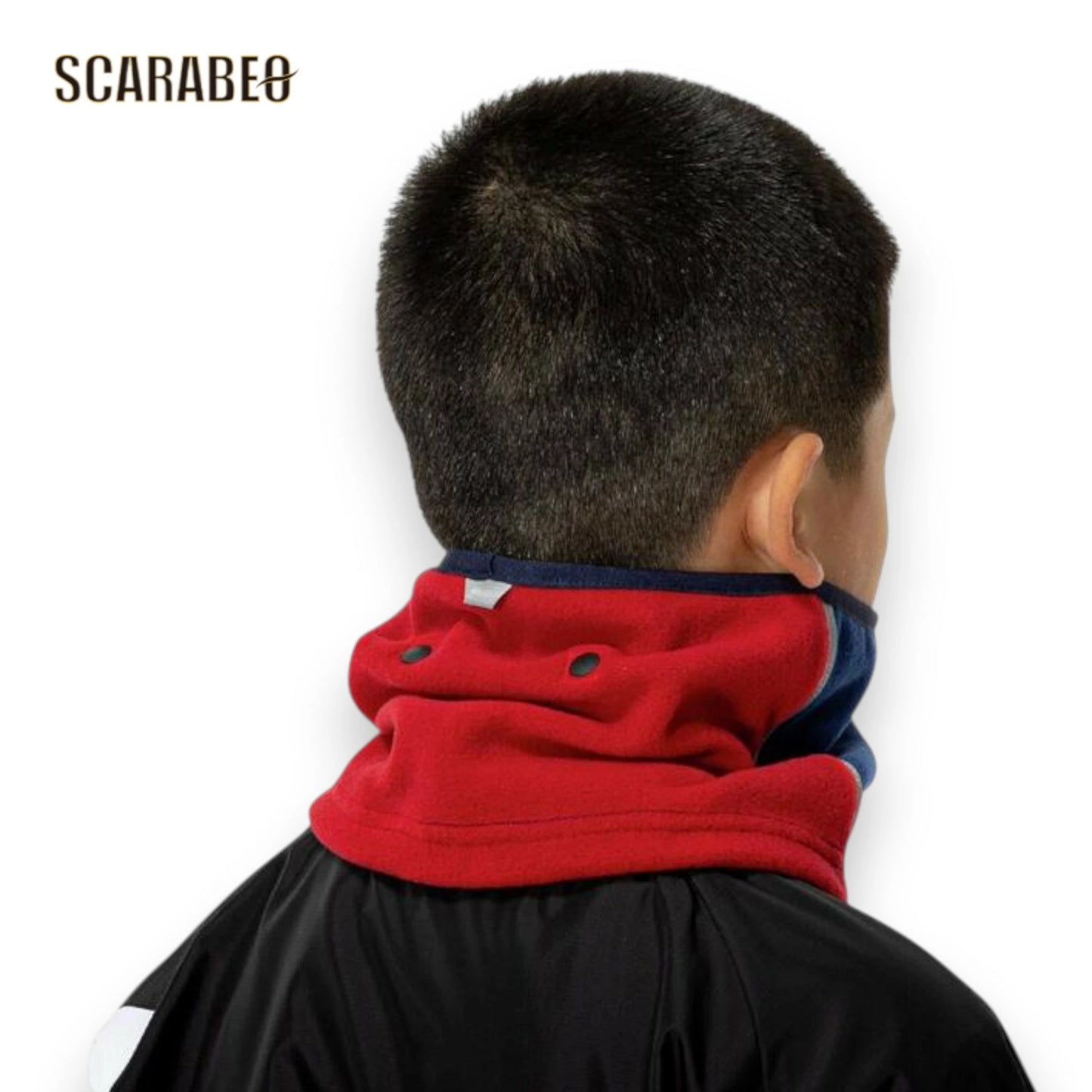 ミズノ ネックウォーマー ジュニア 子供用 防寒 冬用 スポーツ 首元 暖かい 調整可能 反射テープ ブラック ネイビー パステルネイビー レッド 12JYCB51 12jycb51