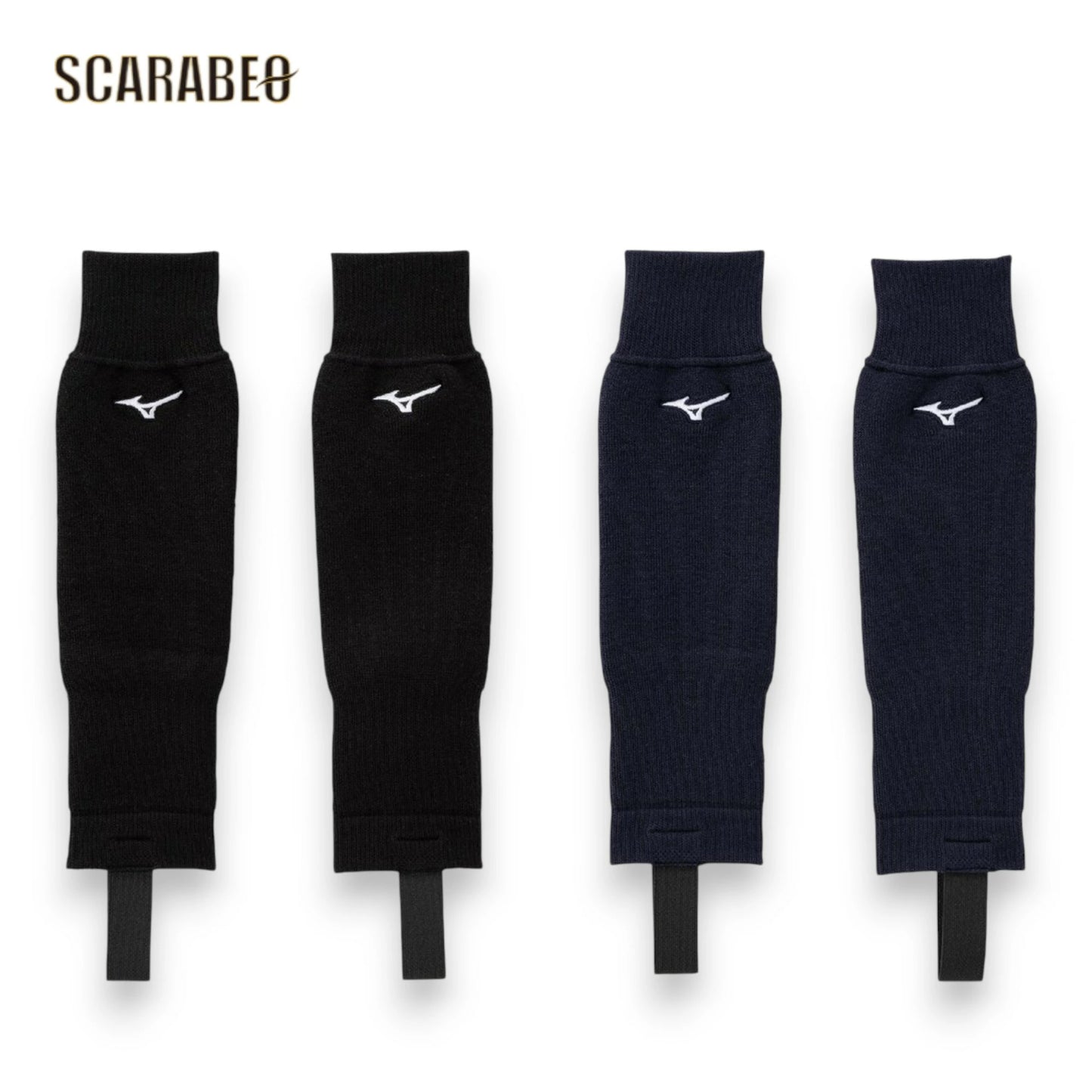 ミズノ ブレスサーモ レッグウォーマー 2枚組 ジュニア 発熱 足掛け ズレにくい 防寒 日本製 ブラック ネイビー 12jycu52