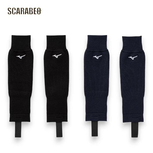 ミズノ ブレスサーモ レッグウォーマー 2枚組 ジュニア 発熱 足掛け ズレにくい 防寒 日本製 ブラック ネイビー 12jycu52