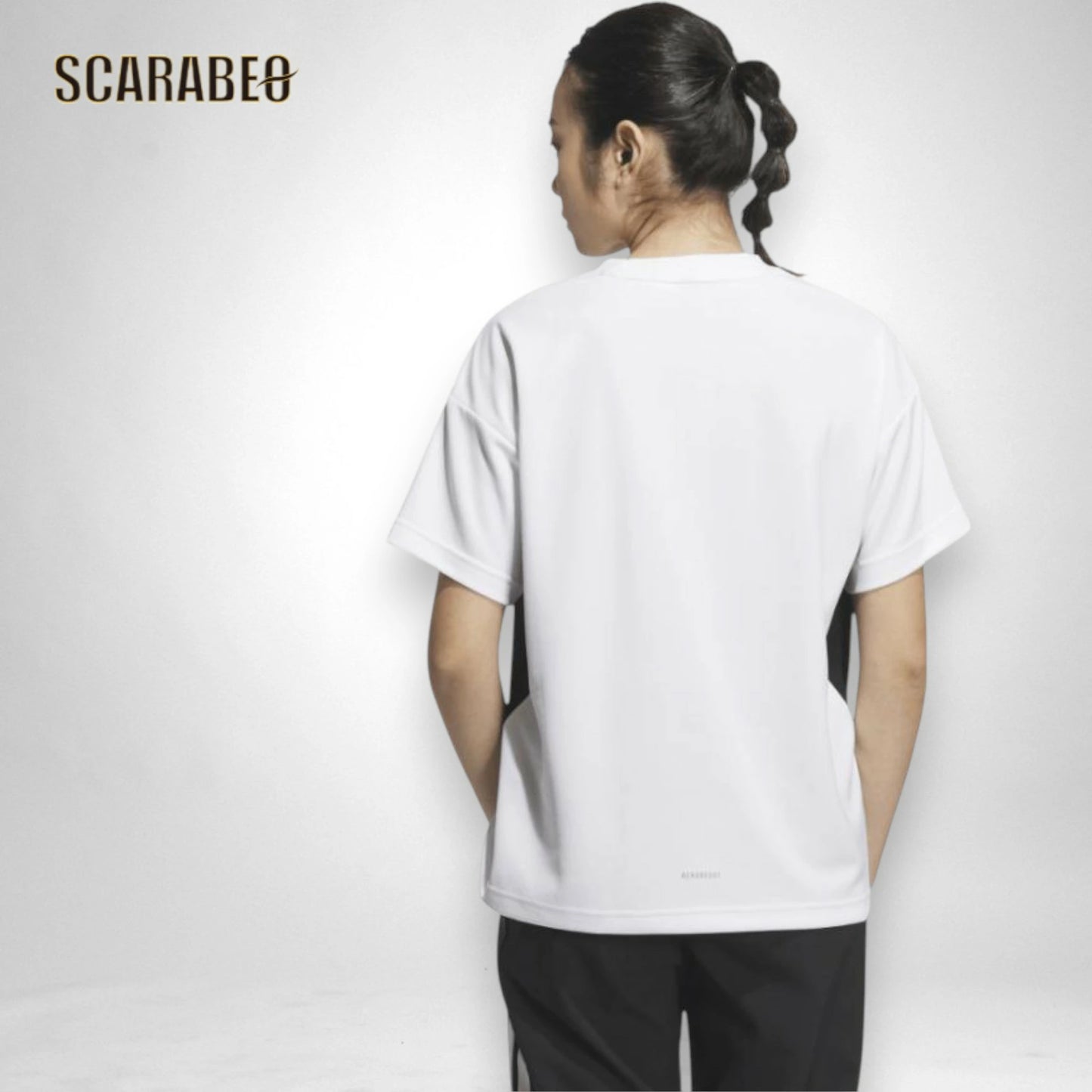 adidas アディダス レディース 半袖 Tシャツ KQD82 カラーブロック AEROREADY 吸汗速乾 コットン混 スポーツウェア トップス ルーズフィット kqd82