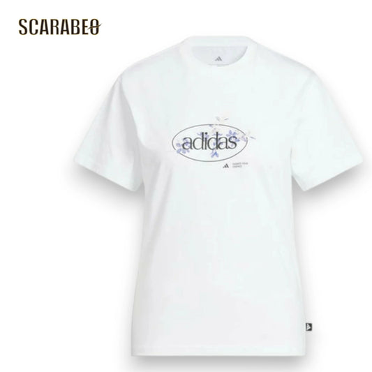 adidas アディダス レディース 半袖 Tシャツ エレメンツ ラディエイト フローラル グラフィック KSJ16-JI9432 コットンTシャツ トップス カジュアル 女性用 ksj16