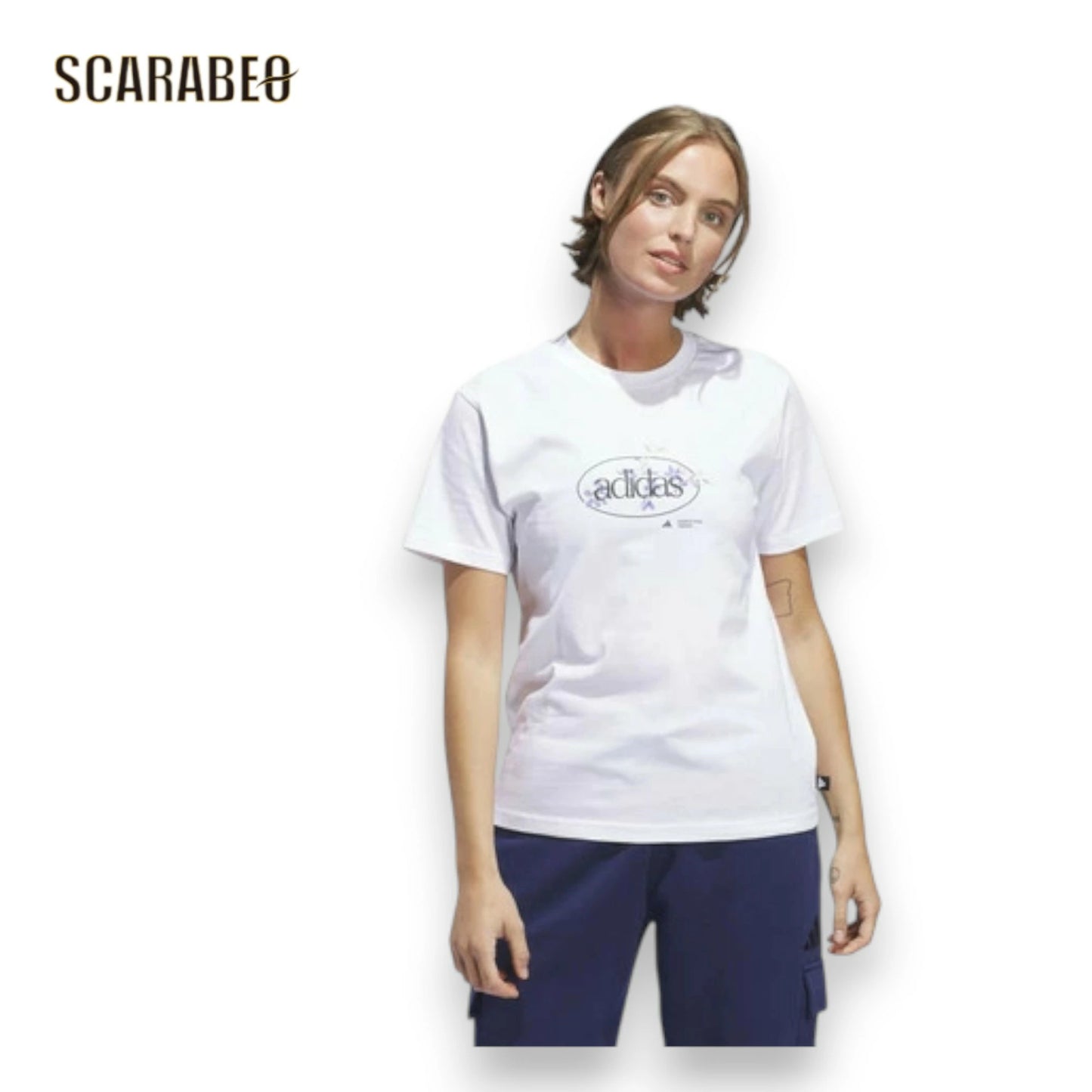 adidas アディダス レディース 半袖 Tシャツ エレメンツ ラディエイト フローラル グラフィック KSJ16-JI9432 コットンTシャツ トップス カジュアル 女性用 ksj16