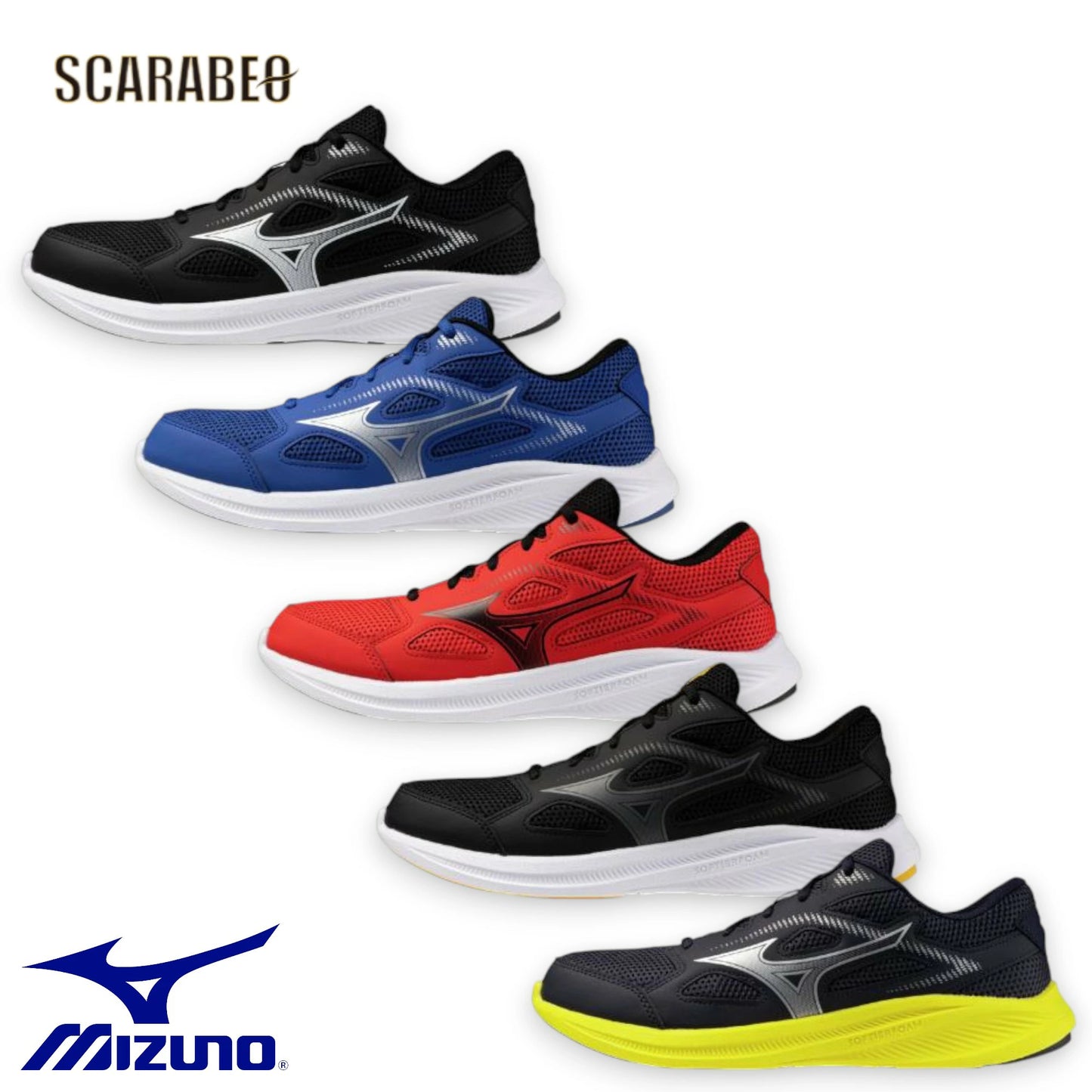 ミズノ ランニングシューズ マキシマイザー27 K1GA2500 ユニセックス 3E 幅広 軽量 クッション 日常履き ウォーキング ブラック ブルー レッド ネイビー k1ga2500