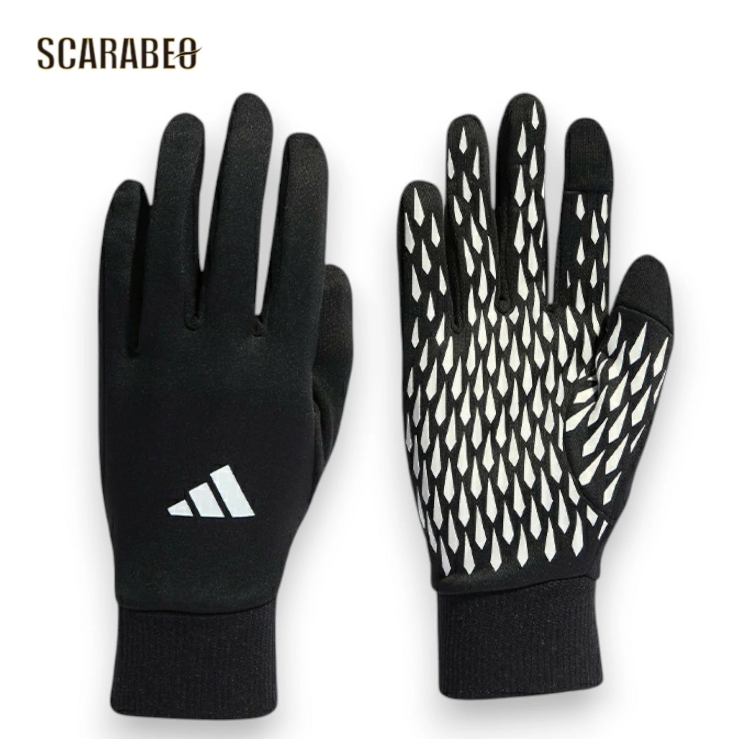 アディダス グローブ 手袋 TIRO コンペティション フィールドグローブ MKB98 サッカー 防寒 タッチパネル対応 滑り止め ブラック HS9750 mkb98