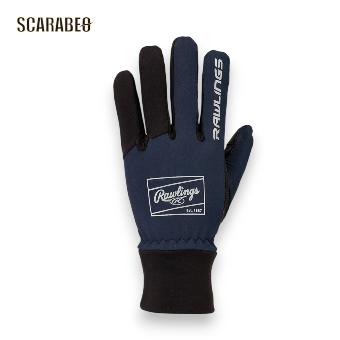 ローリングス ストレッチニットグローブ EAC14F05 防寒 手袋 スマホ対応 滑り止め 再帰反射 メンズ レディース 野球 冬用 Rawlings eac14f05