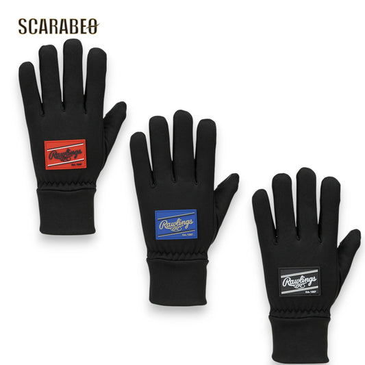 ローリングス Rawlings フリース手袋 EAC15F06 野球 防寒 スマホ対応 裏起毛 メンズ レディース 手袋 eac15f06