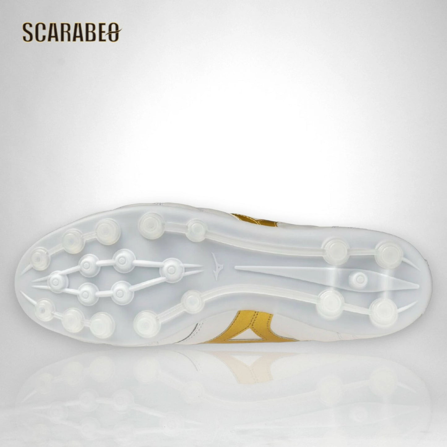 ミズノ MIZUNO モレリアII JAPAN AG サッカースパイク ブライトゴールドパック ユニセックス 天然皮革 AGソール 固定式 人工芝 日本製 ホワイト×ゴールド p1ga260350